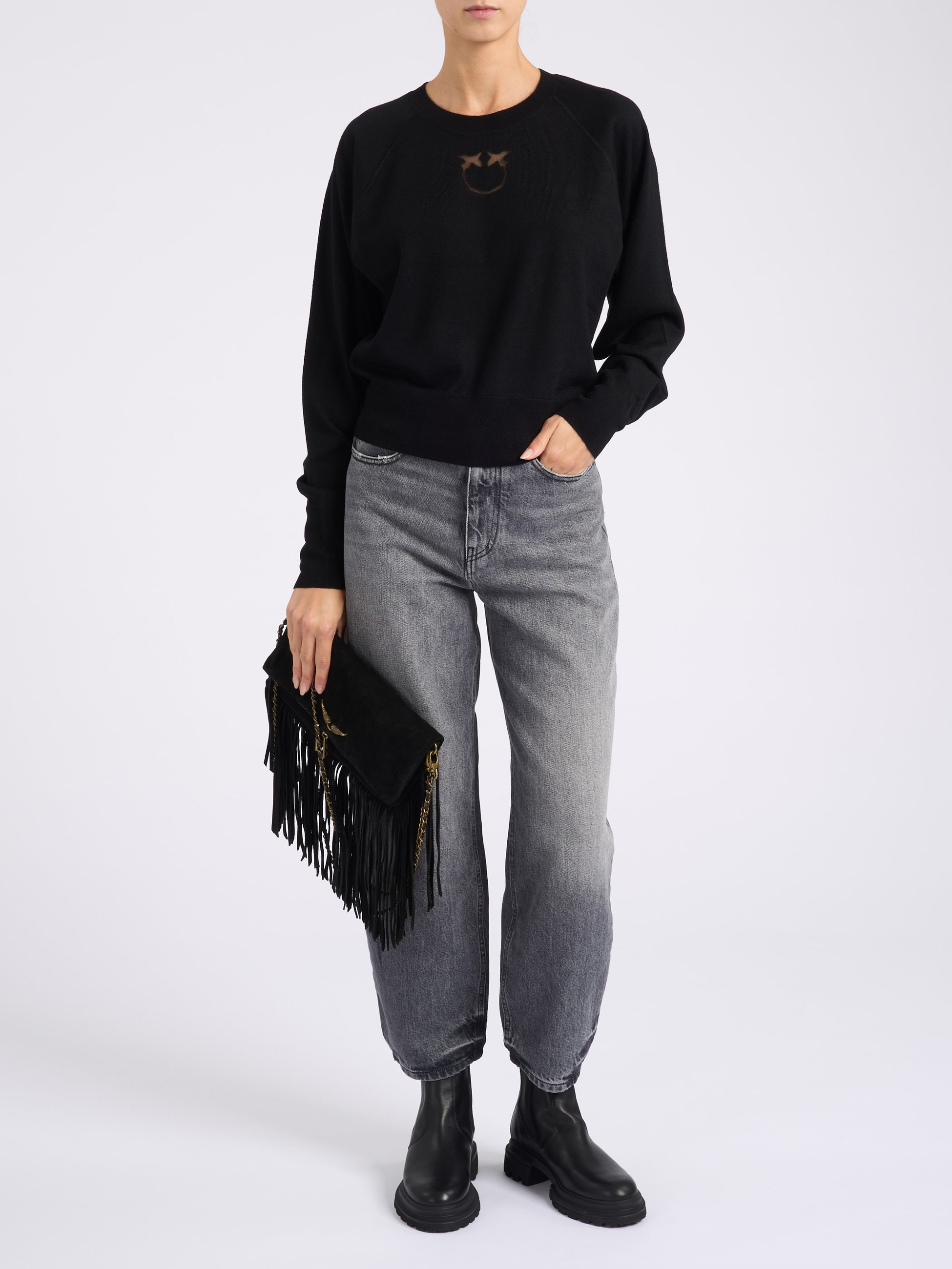 Pinko balloon jeans in gray denim | H-Brands