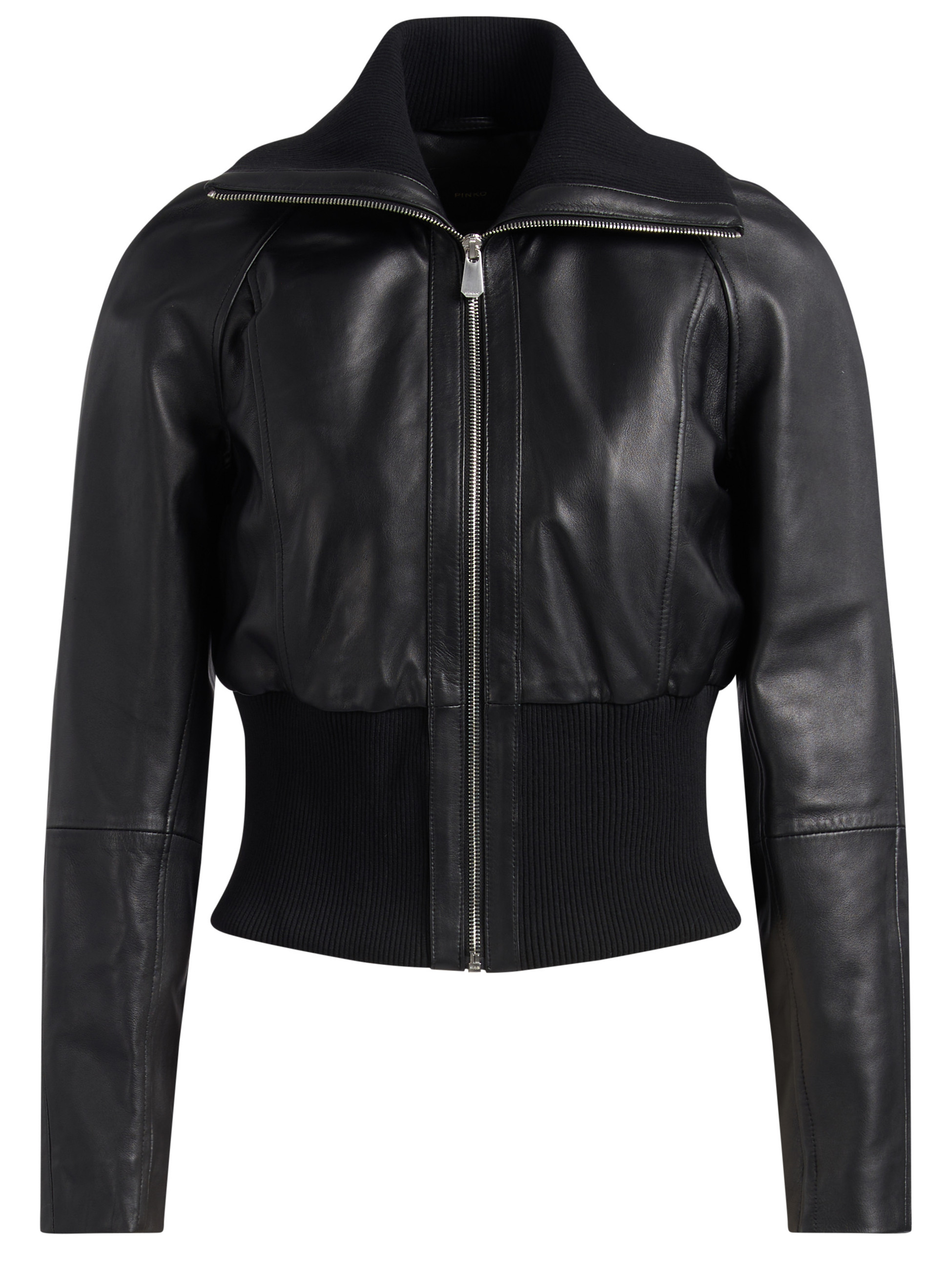 Chaqueta Pinko Gruviera de napa y punto negro