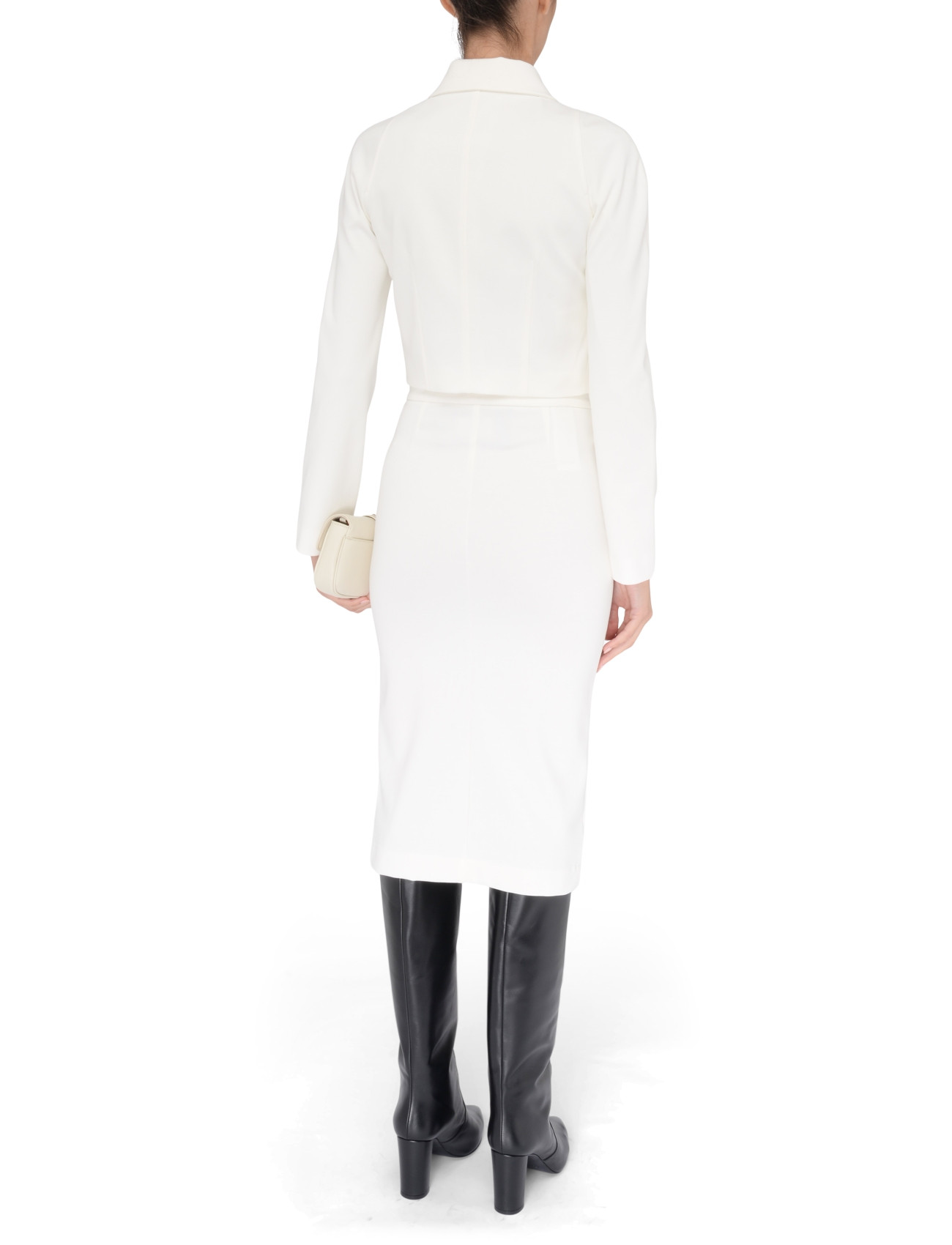 Pinko Short Jacket in White Technical Fabric | H-Brands