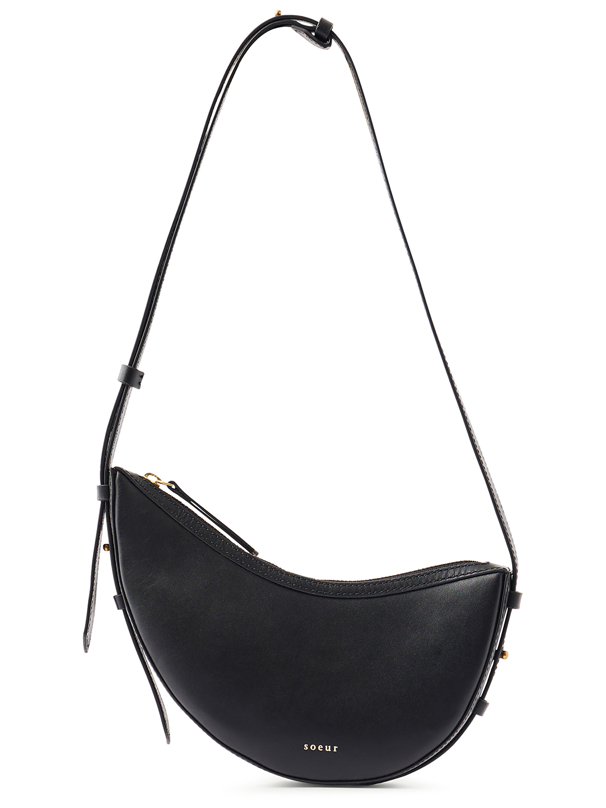 Sac porté épaule Soeur Mini en cuir noir