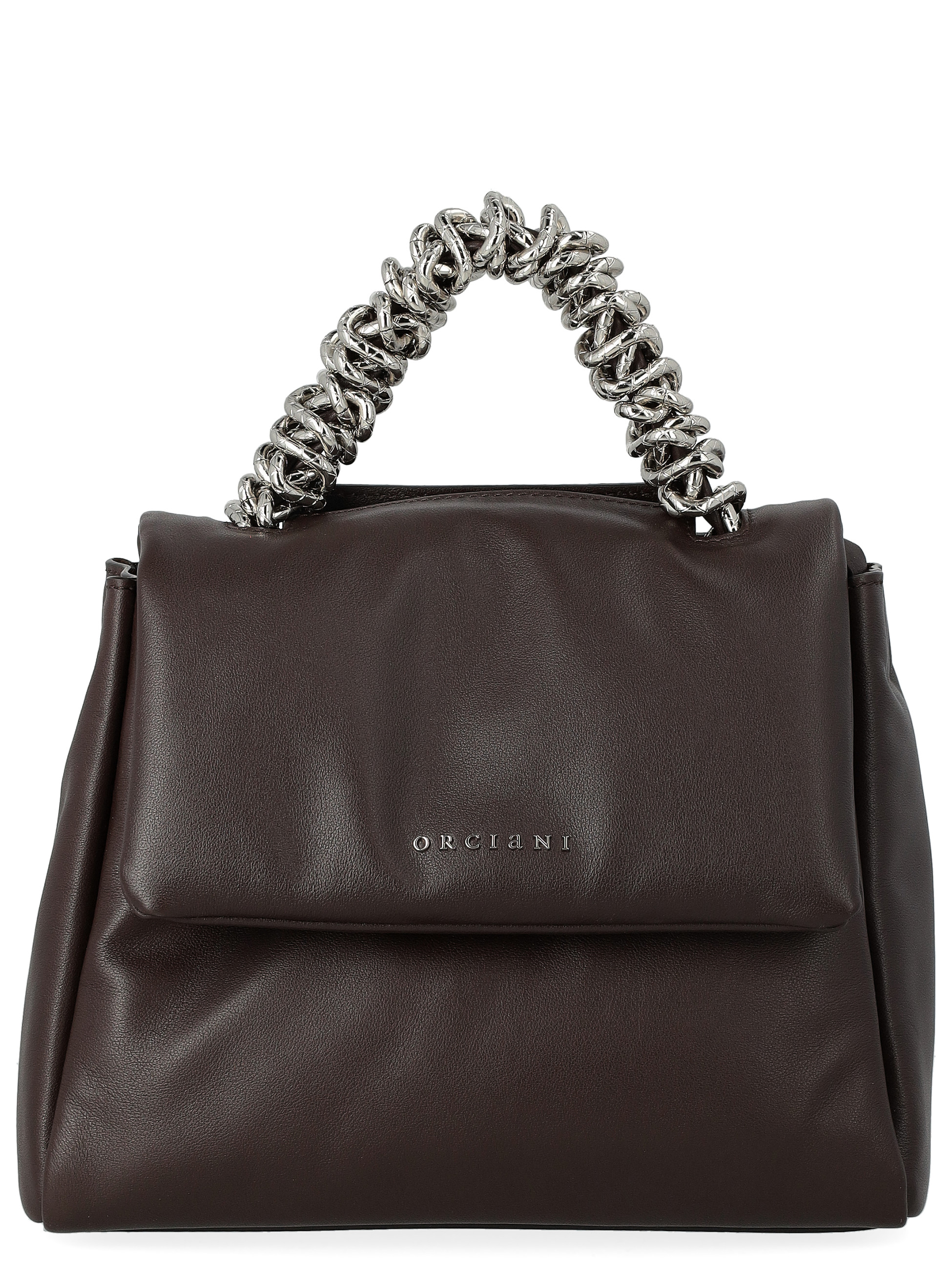Orciani Sveva Nappa Bold Bolso pequeño de piel marrón Orciani Sveva Nappa Bold Bolso pequeño de piel marrón