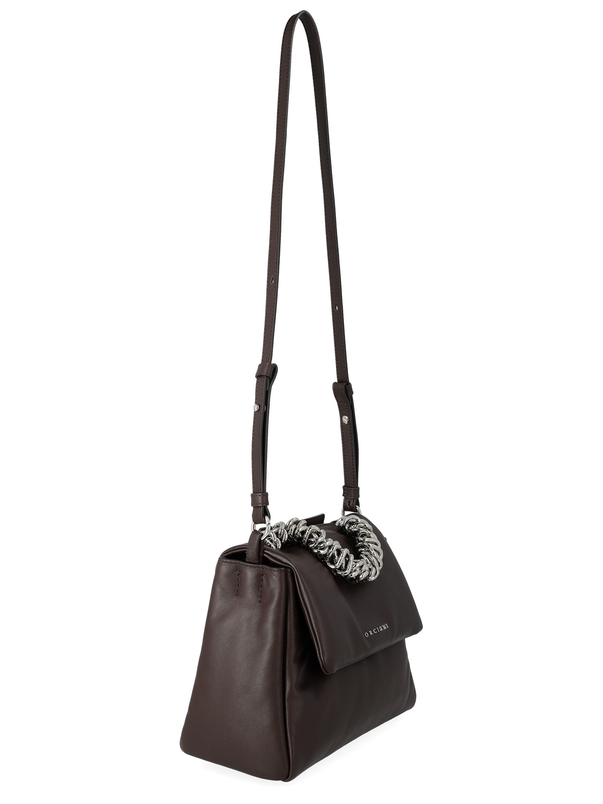 Orciani Nappa Bold Small Handbag in Brown Leather | H-Brands