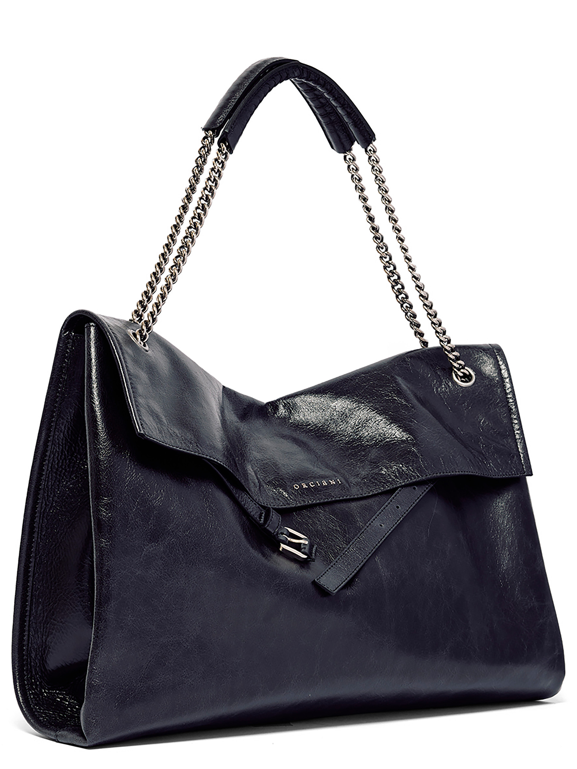 Borsa Orciani Venus Gotham Large in pelle nera | H-Brands