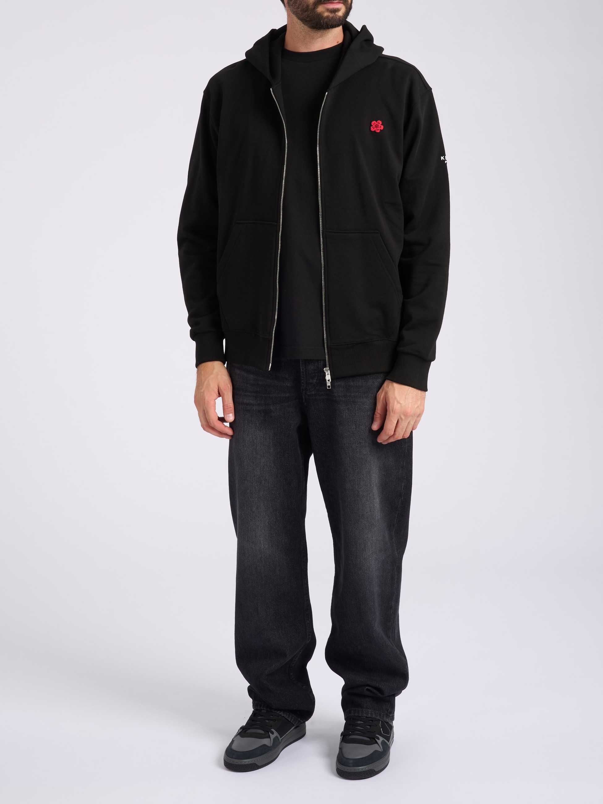 Kenzo Flower Black Cotton Sweatshirt | H-Brands