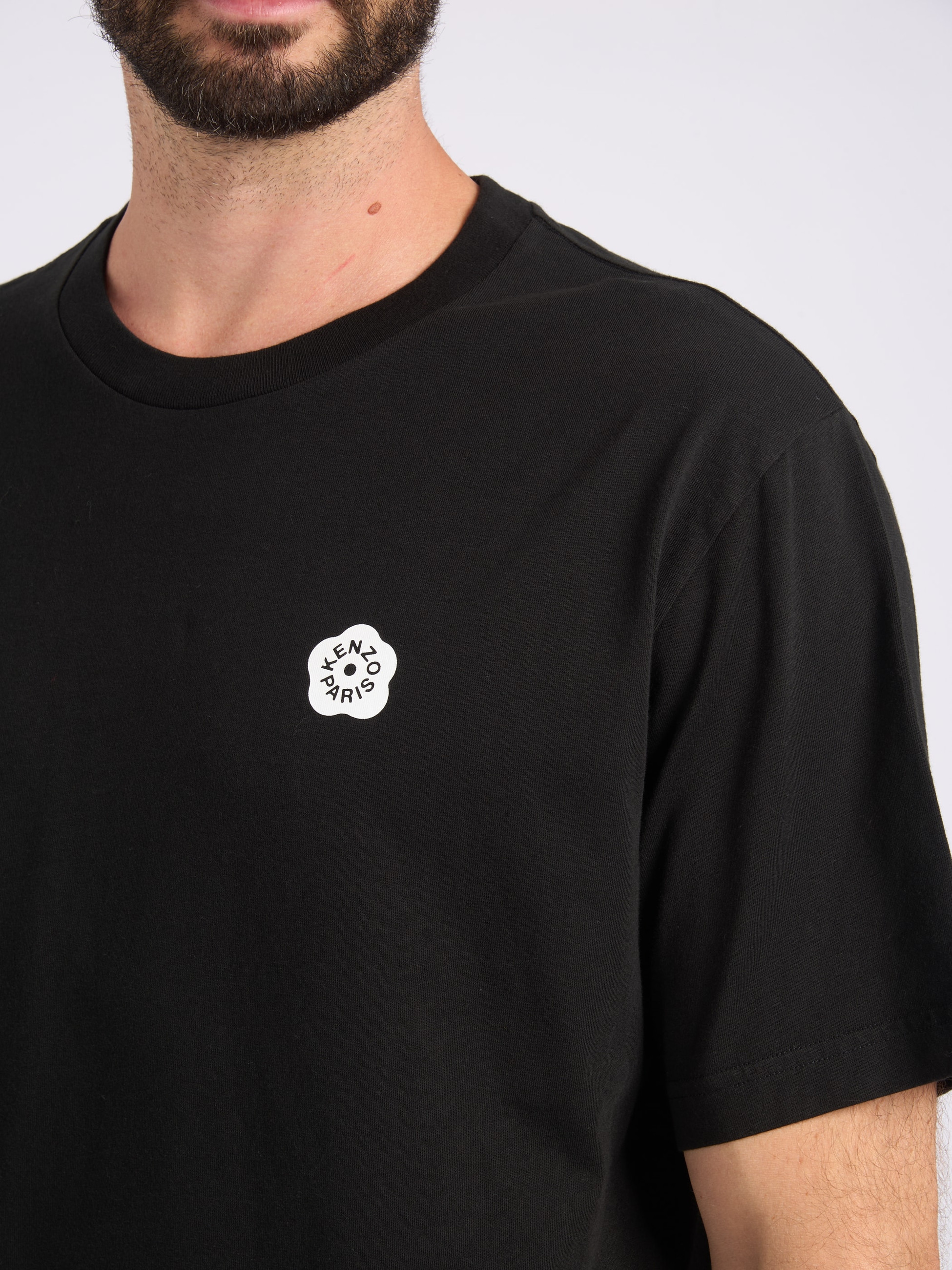 Kenzo Flower 2.0 T-Shirt in black cotton with logo | H-Brands