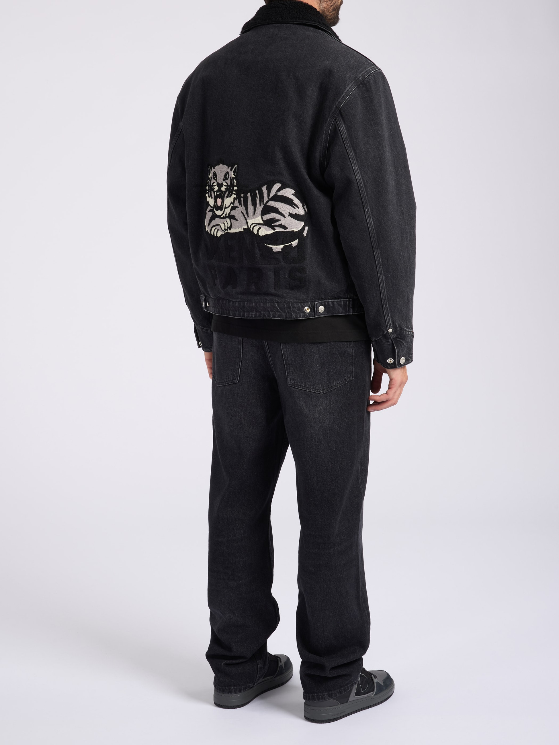 Kenzo KENZO Tiger' Black Denim Jacket | H-Brands