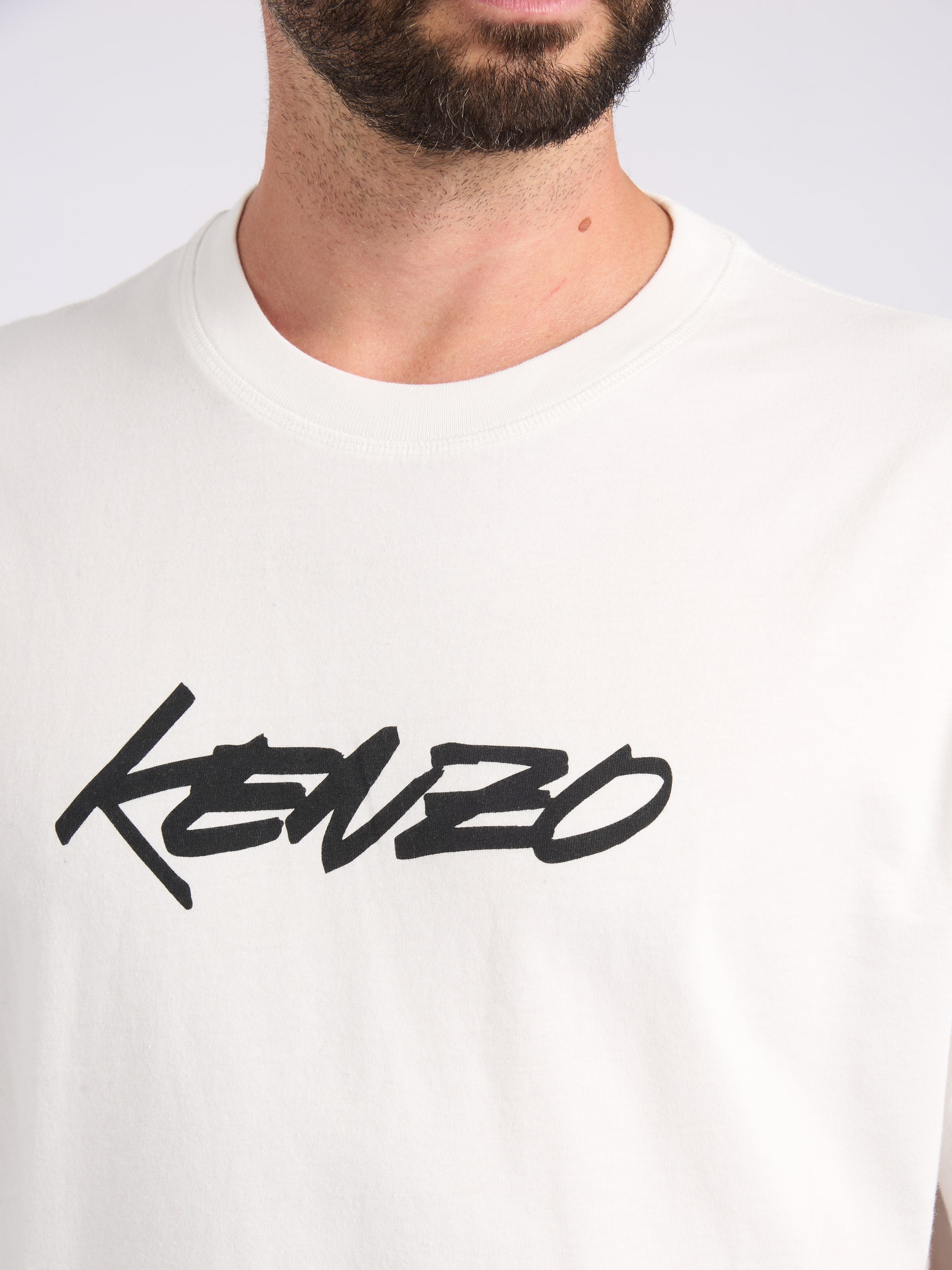 Kenzo Futura 2000 White Cotton T-Shirt | H-Brands
