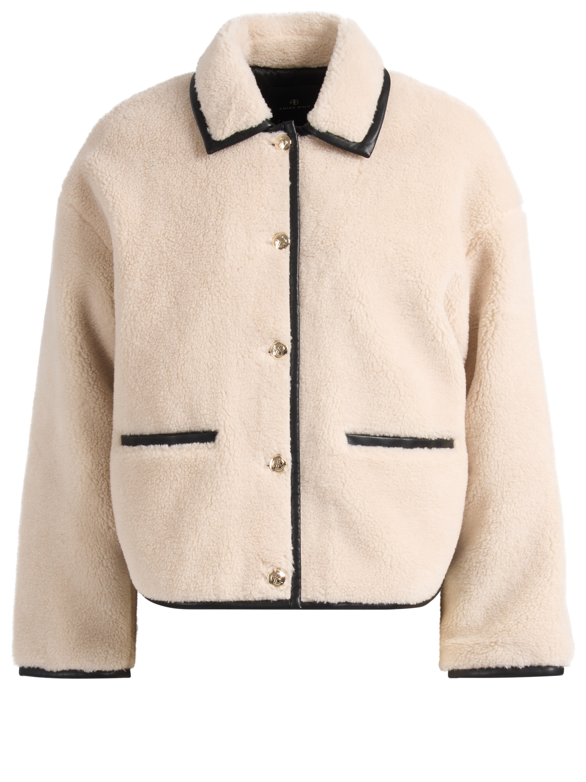 Chaqueta Anine Bing Camden en mezcla de lana color crema Chaqueta Anine Bing Camden en mezcla de lana color crema