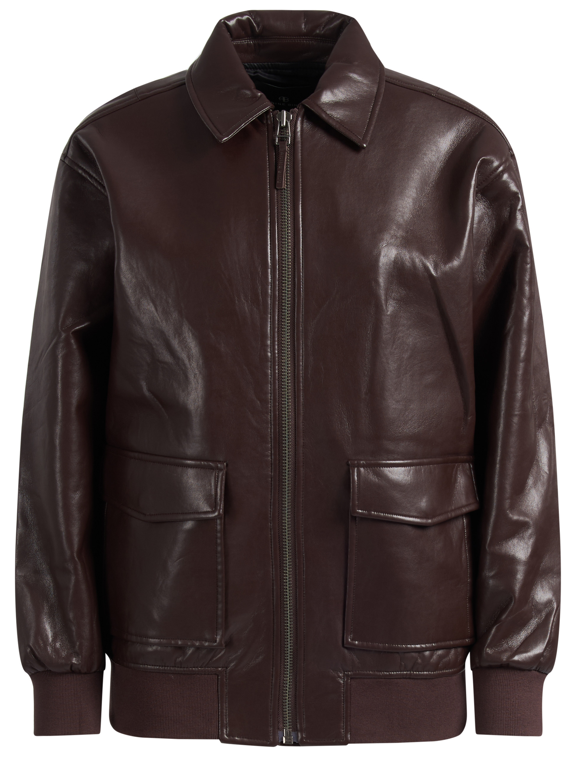 Chaqueta oversize Anine Bing de piel reciclada marrón Chaqueta oversize Anine Bing de piel reciclada marrón