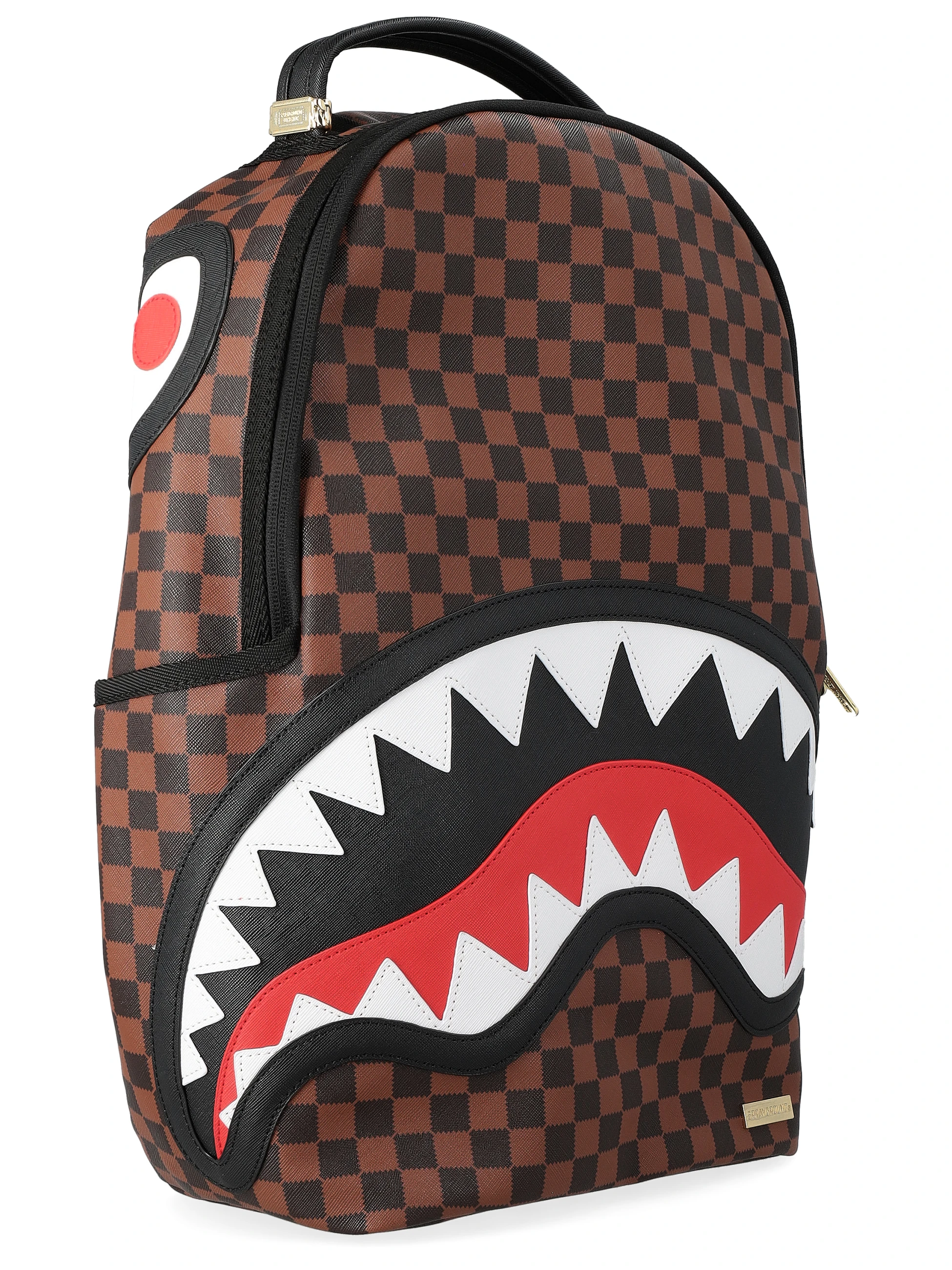 Sprayground Sharks in Paris backpack in brown vegan leather 