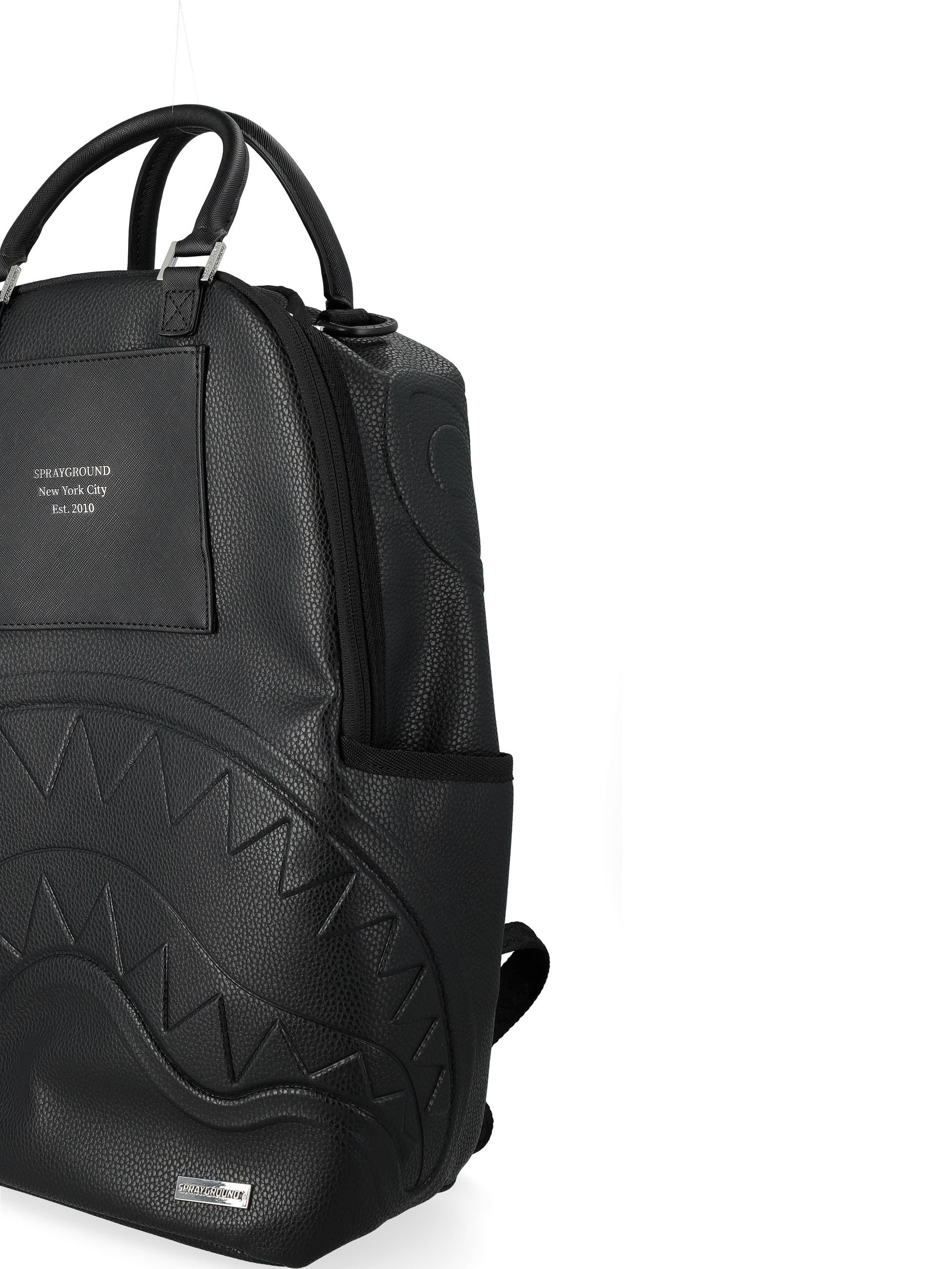 Sprayground Sky Backpack in Black Vegan Leather | H-Brands