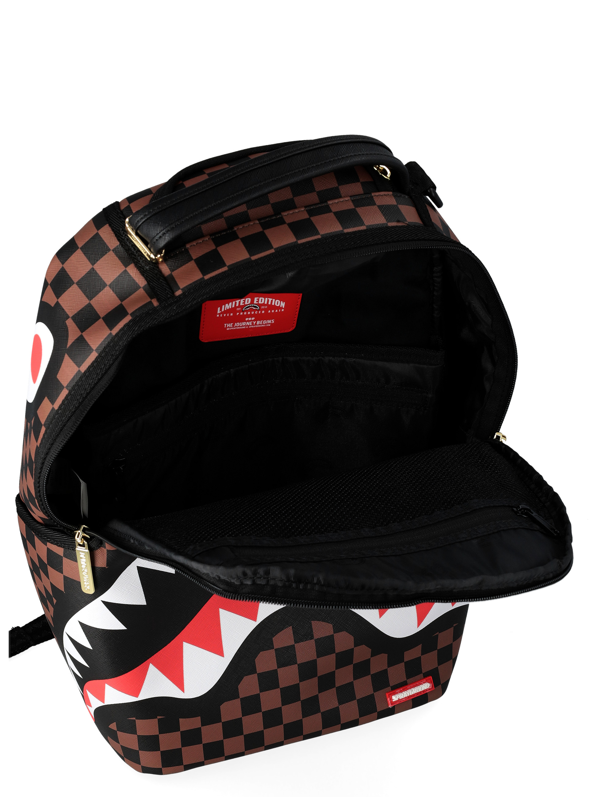 Sprayground In Paris Lost & Found Backpack in Brown Vegan Leather