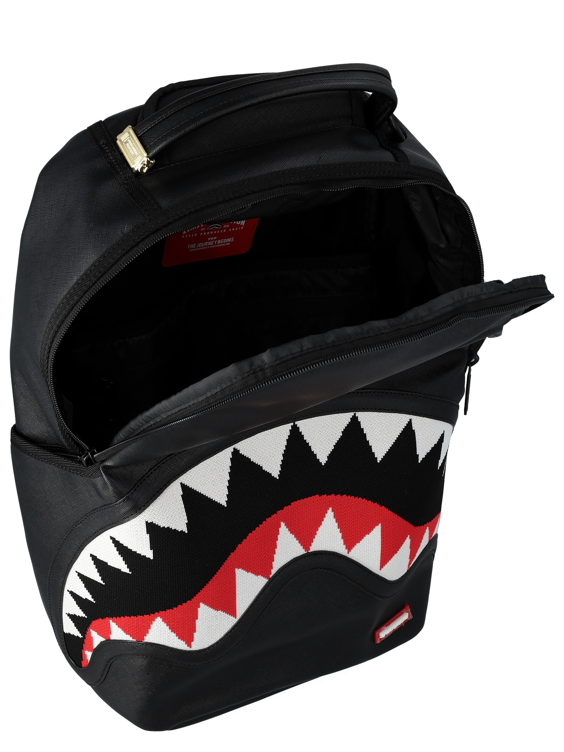 Sprayground  NWT Black Vegan Leather Medium Backpack Sprayground Dark Wave Backpack main image 2