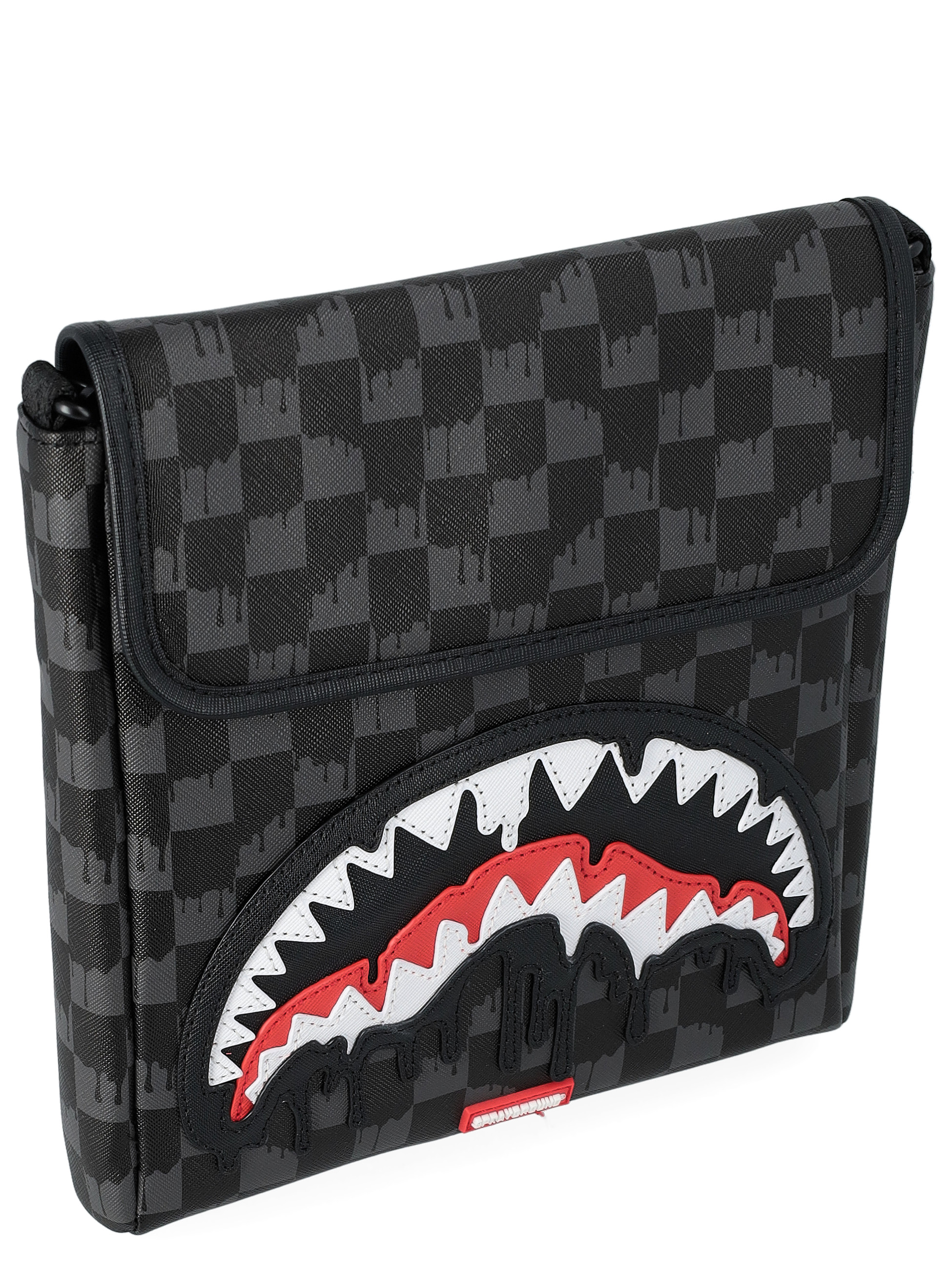 Sprayground Dripping Sharks bag in Paris black vegan leather | H
