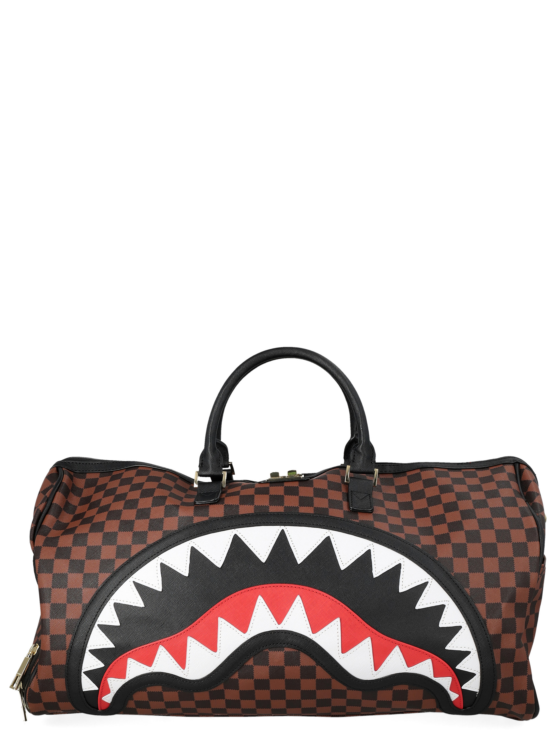 Sprayground Sharks Bag in Paris, Brown Vegan Leather | H-Brands
