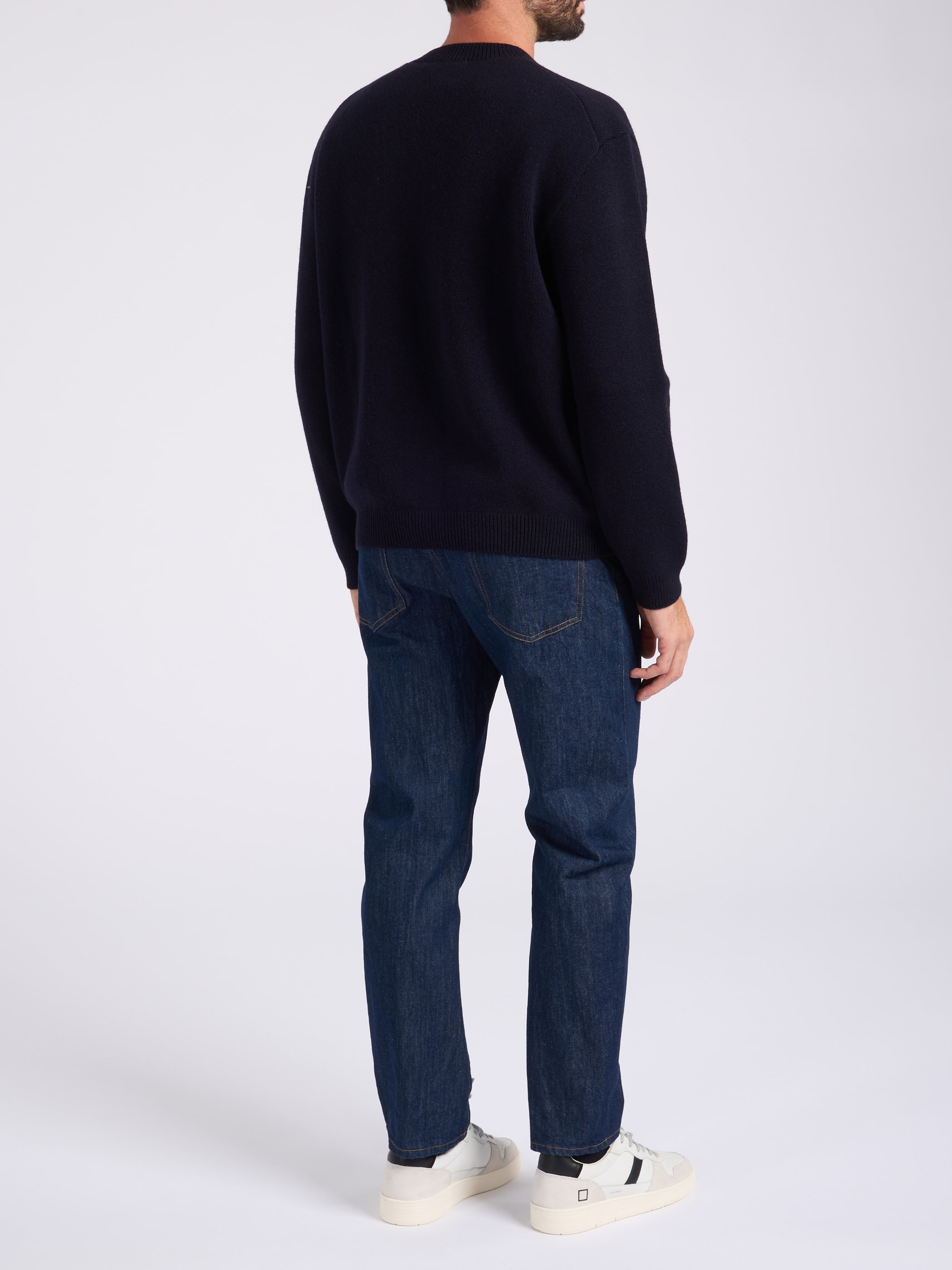Maison Kitsuné Head Milano Sweater in Blue Wool | H-Brands