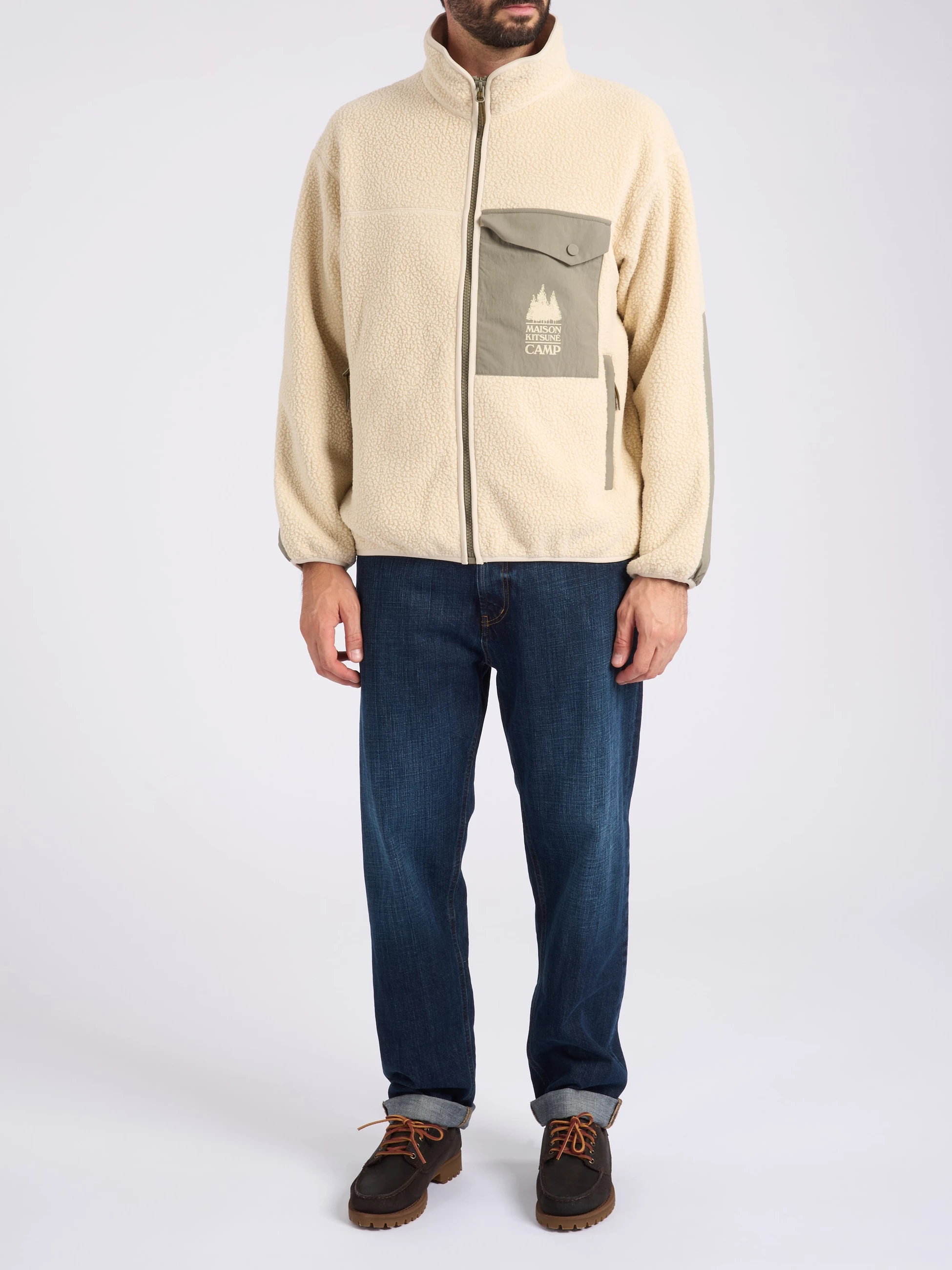 Maison Kitsuné ecru Maison Kitsuné jacket | H-Brands