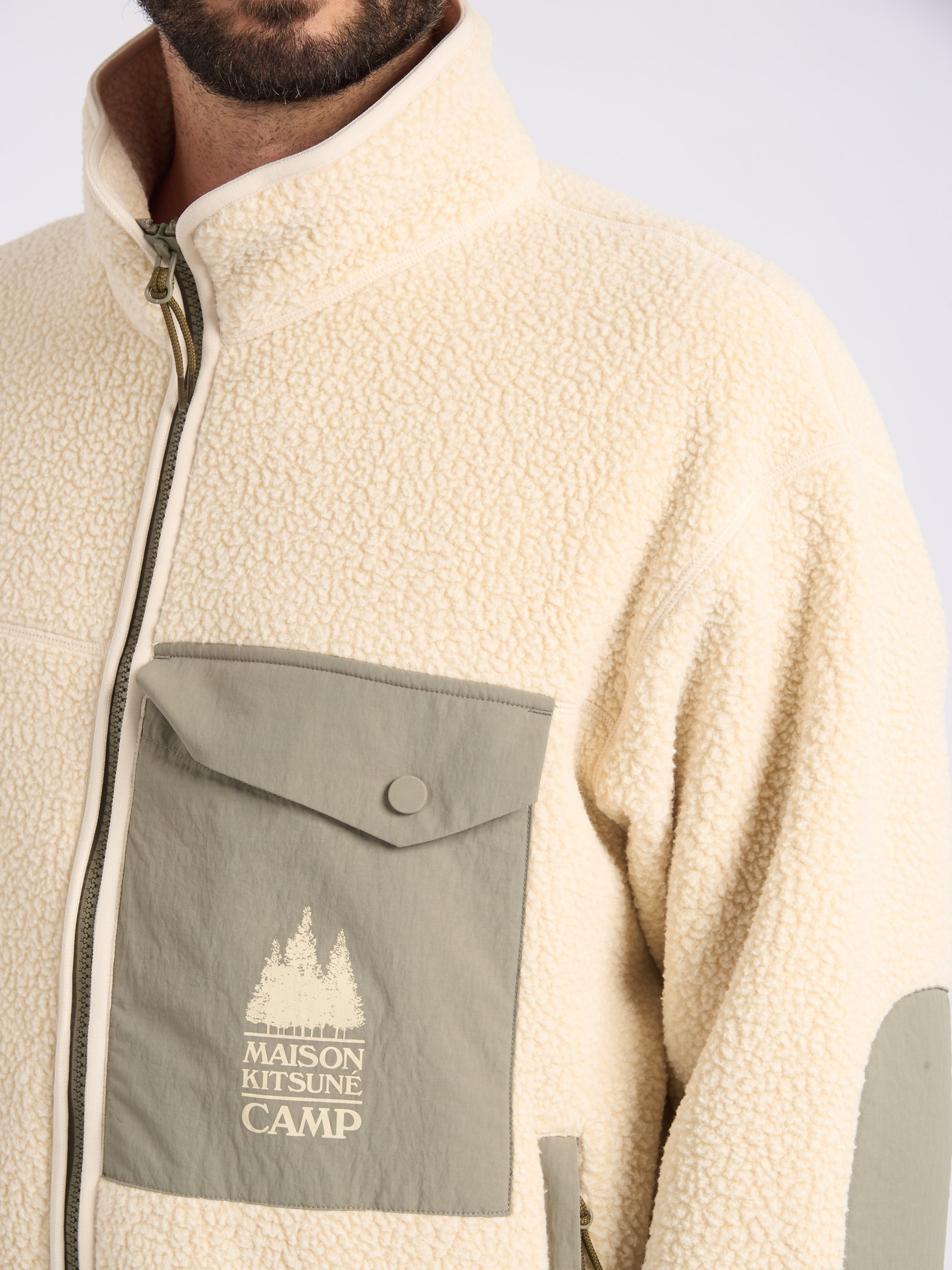 Maison Kitsuné ecru Maison Kitsuné jacket | H-Brands