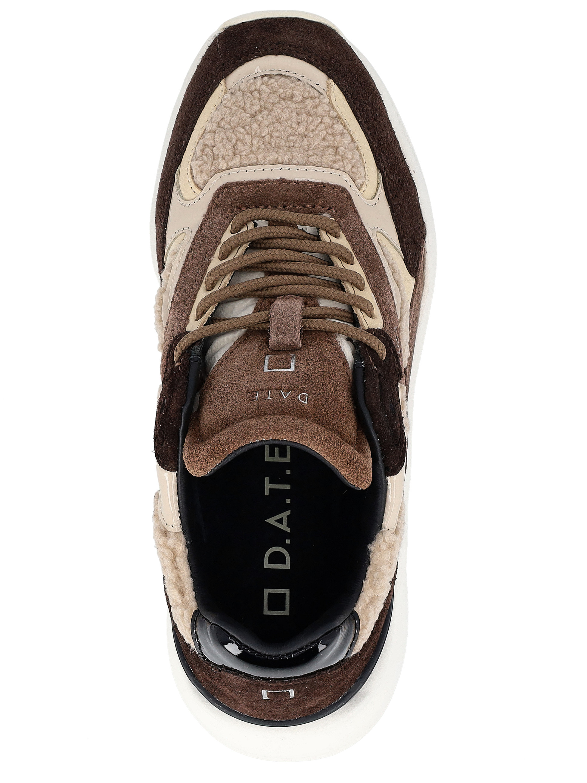 D.A.T.E. Sneakers in Teddy and Beige and Brown Suede | H-Brands