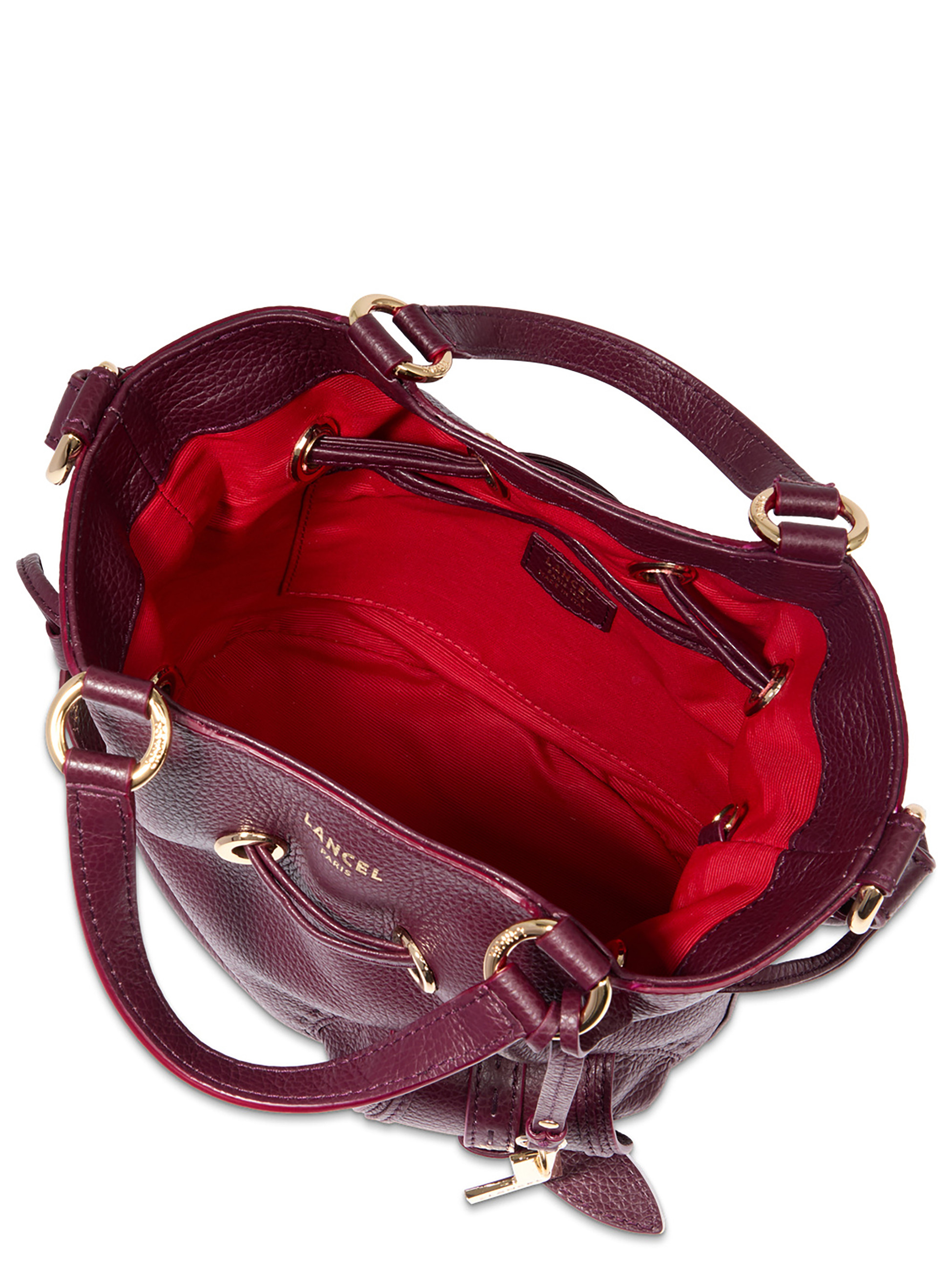 Lancel Premier Flirt bucket bag in burgundy leather | H-Brands