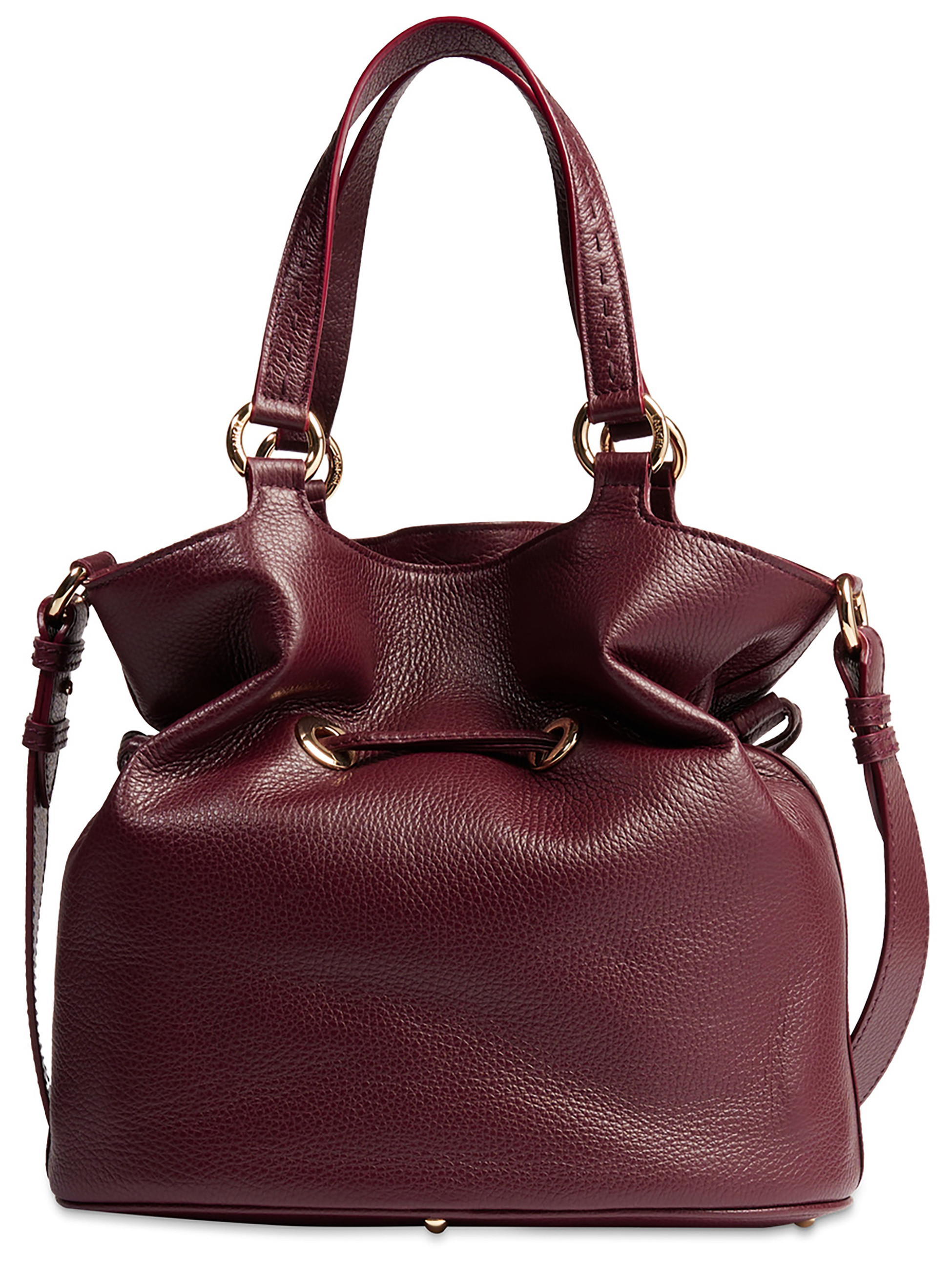 Lancel Premier Flirt bucket bag in burgundy leather | H-Brands
