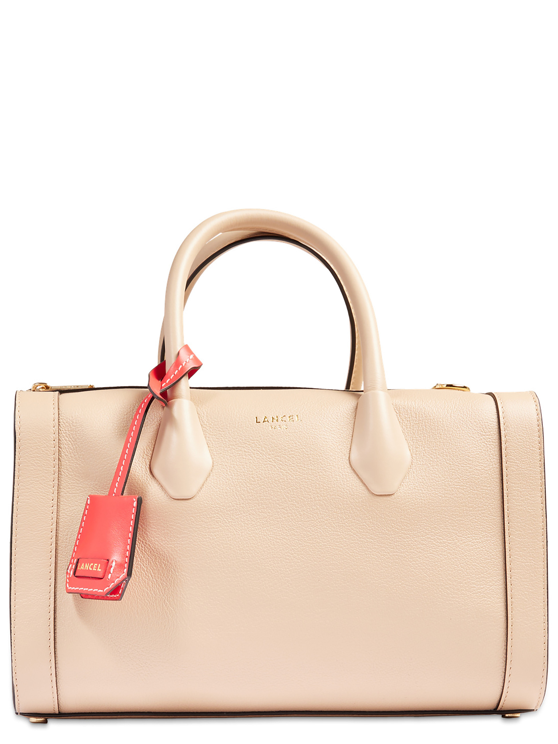 Lancel Bowling Bag M en piel cappuccino  Lancel Bowling Bag M en piel cappuccino