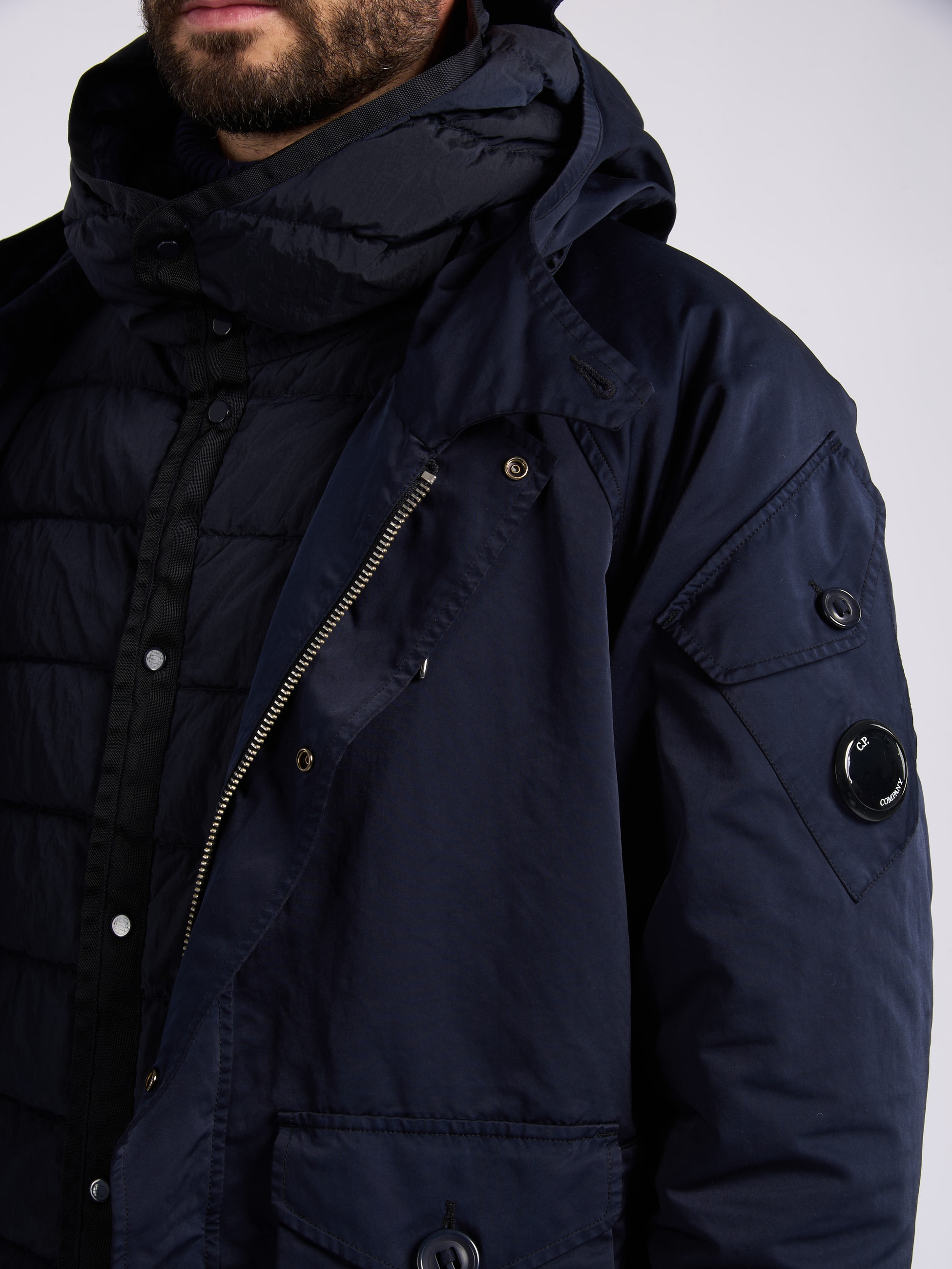 L*T様 AW1996 CP COMPANY PADDED JACKET C.P. Company Blue Micro Kei Padded Jacket | H-Brands