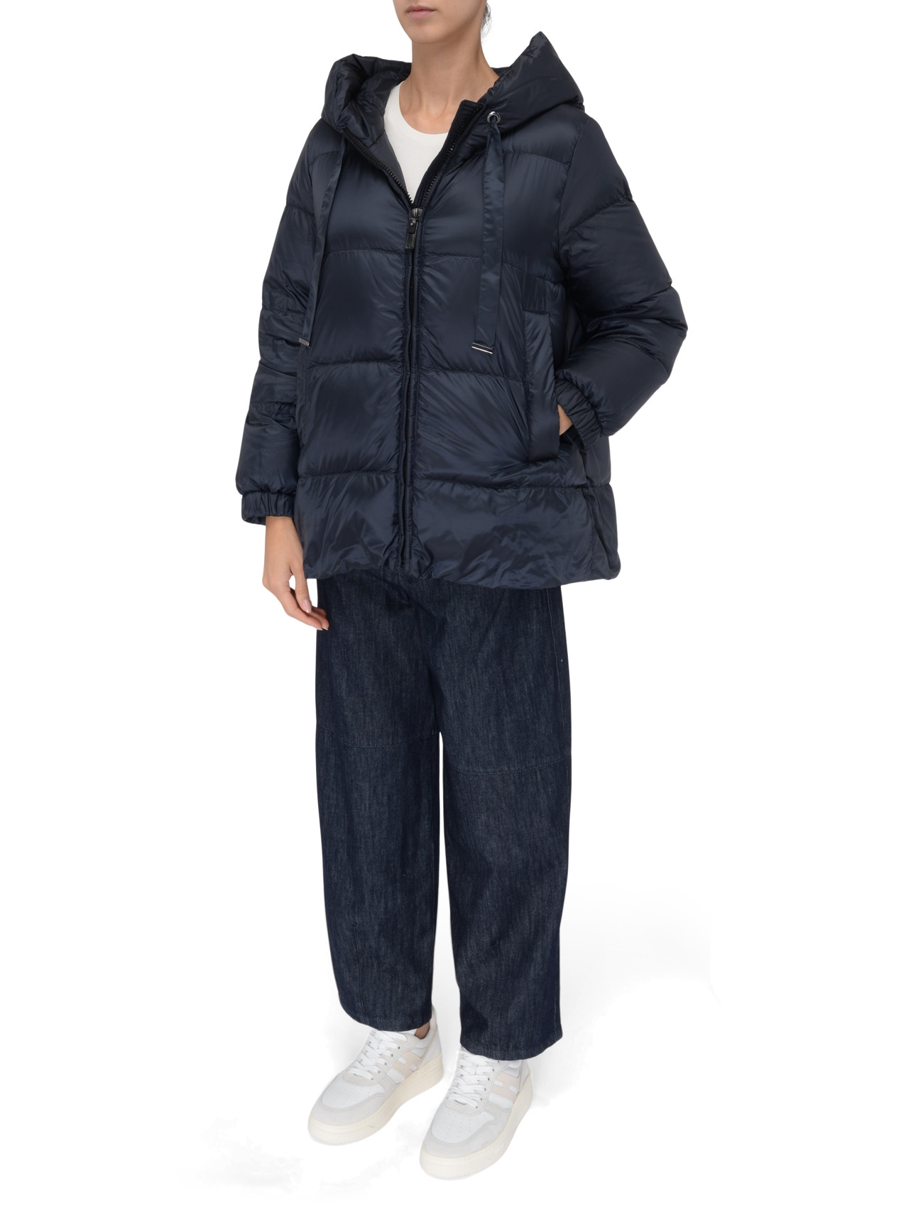 Down jacket Max Mara The Cube Seia in blue technical fabric | H-Brands