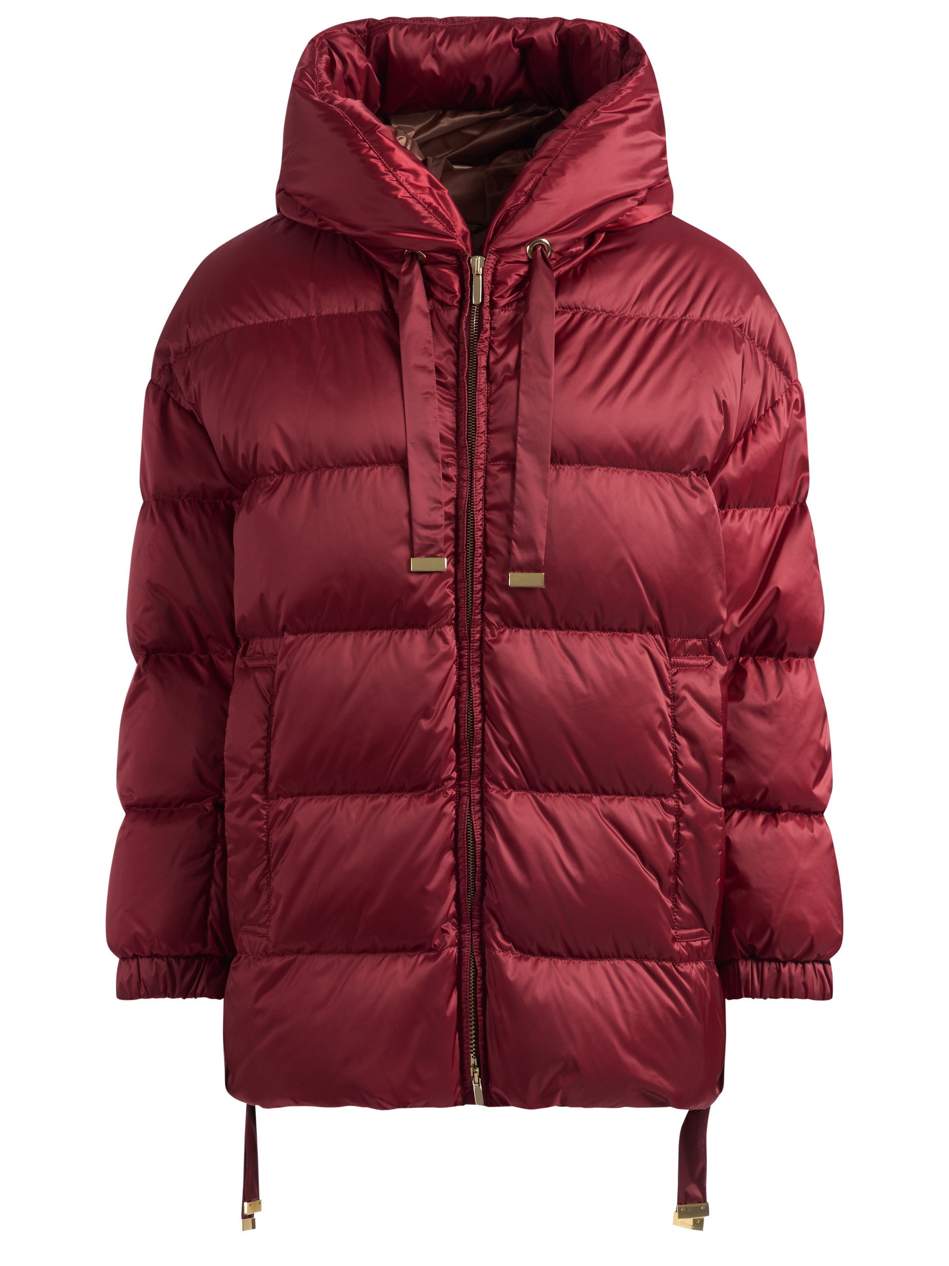 Max Mara Down jacket  The Cube Felice in red taffeta. 