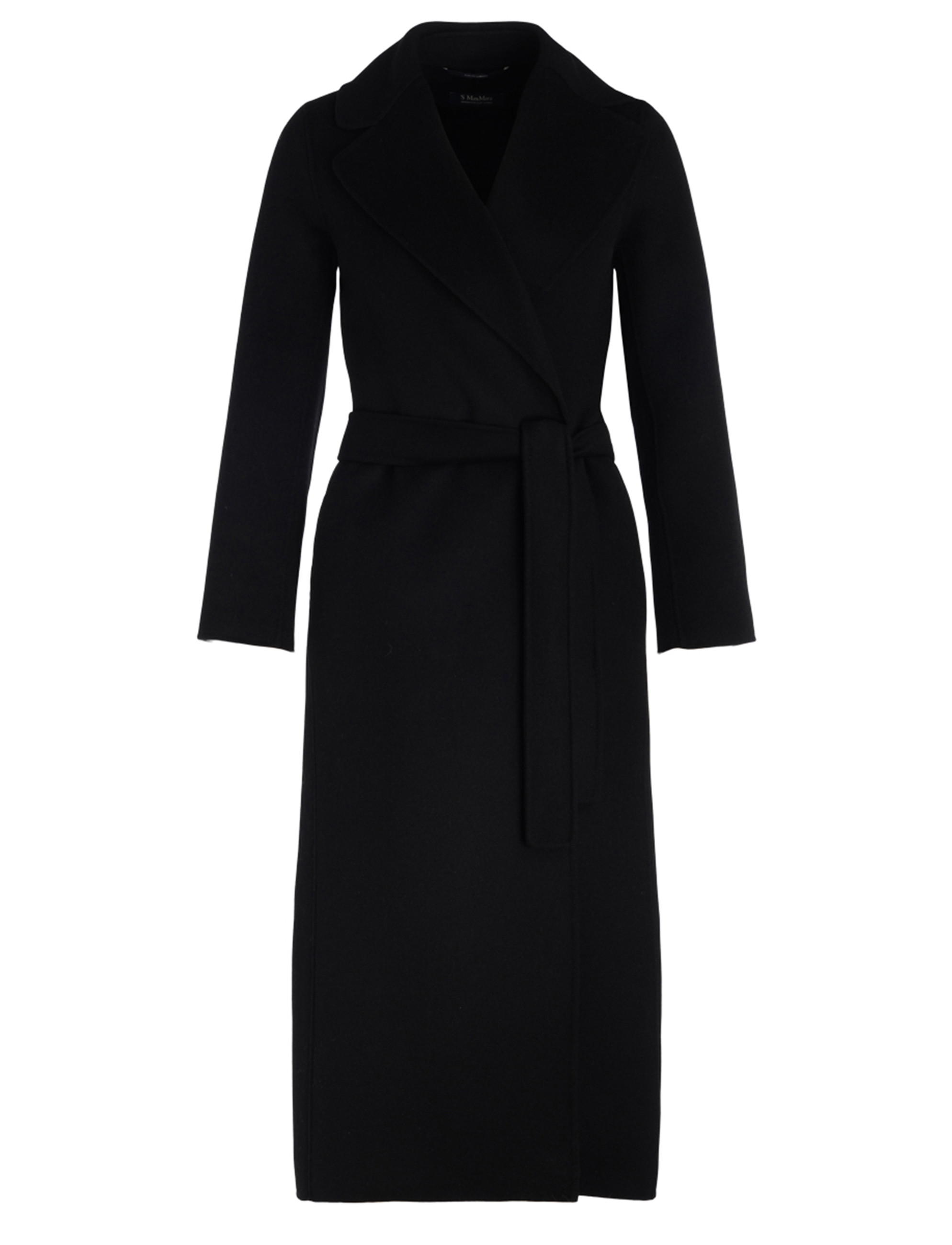 S Max Mara Abrigo bata Poldo de lana negro