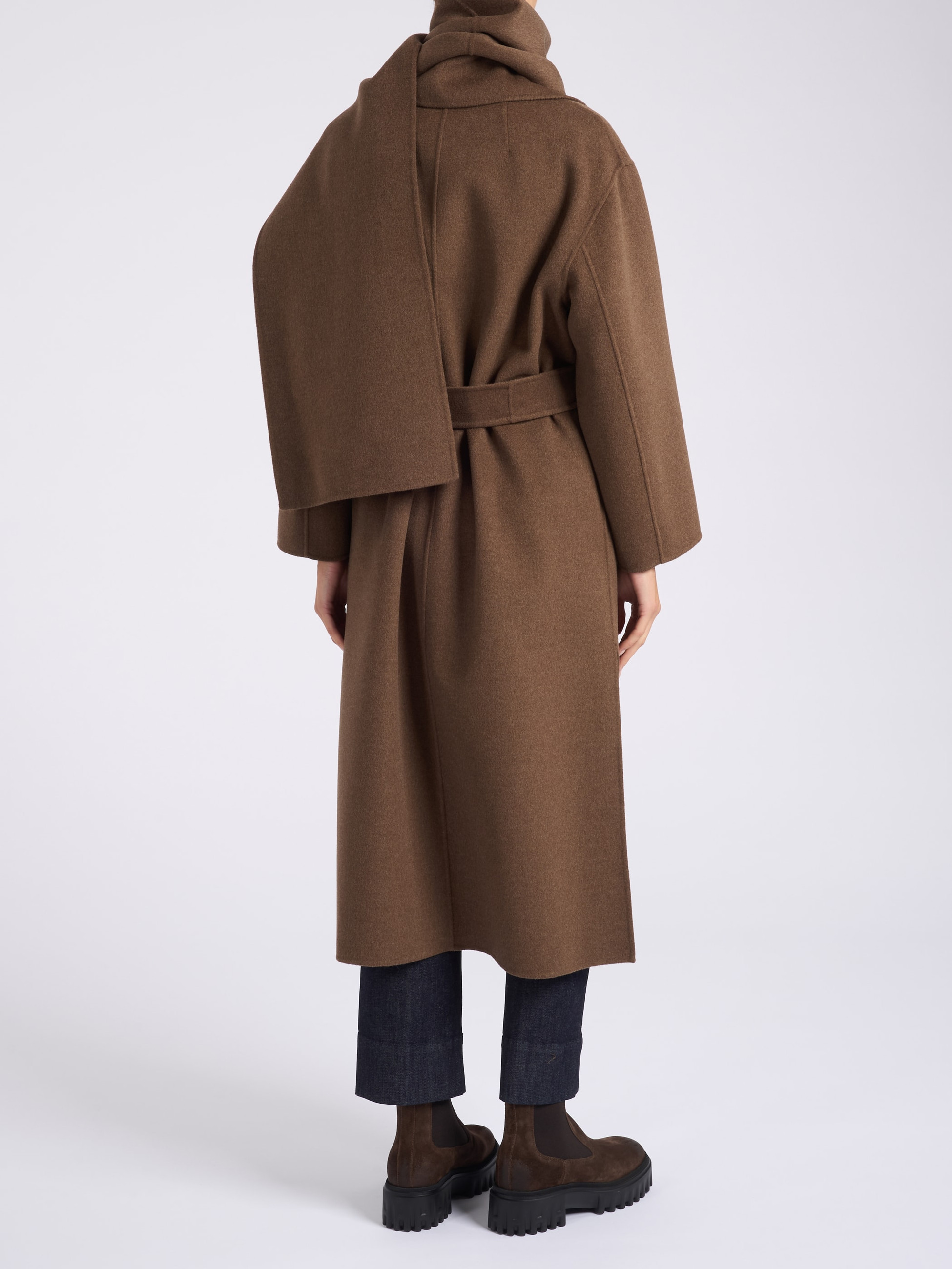 S Max Mara Brown Wool Robe Coat | H-Brands