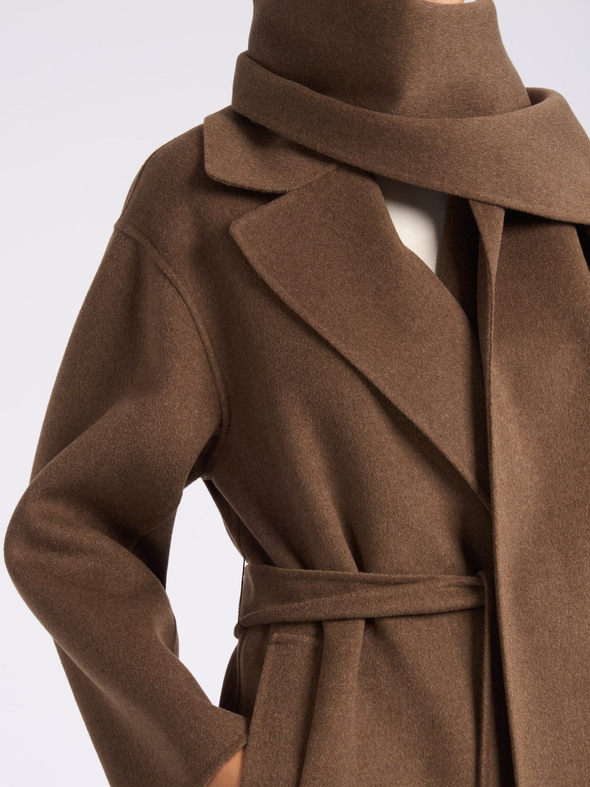 まるこ S Max Mara Brown Wool Robe Coat | H-Brands