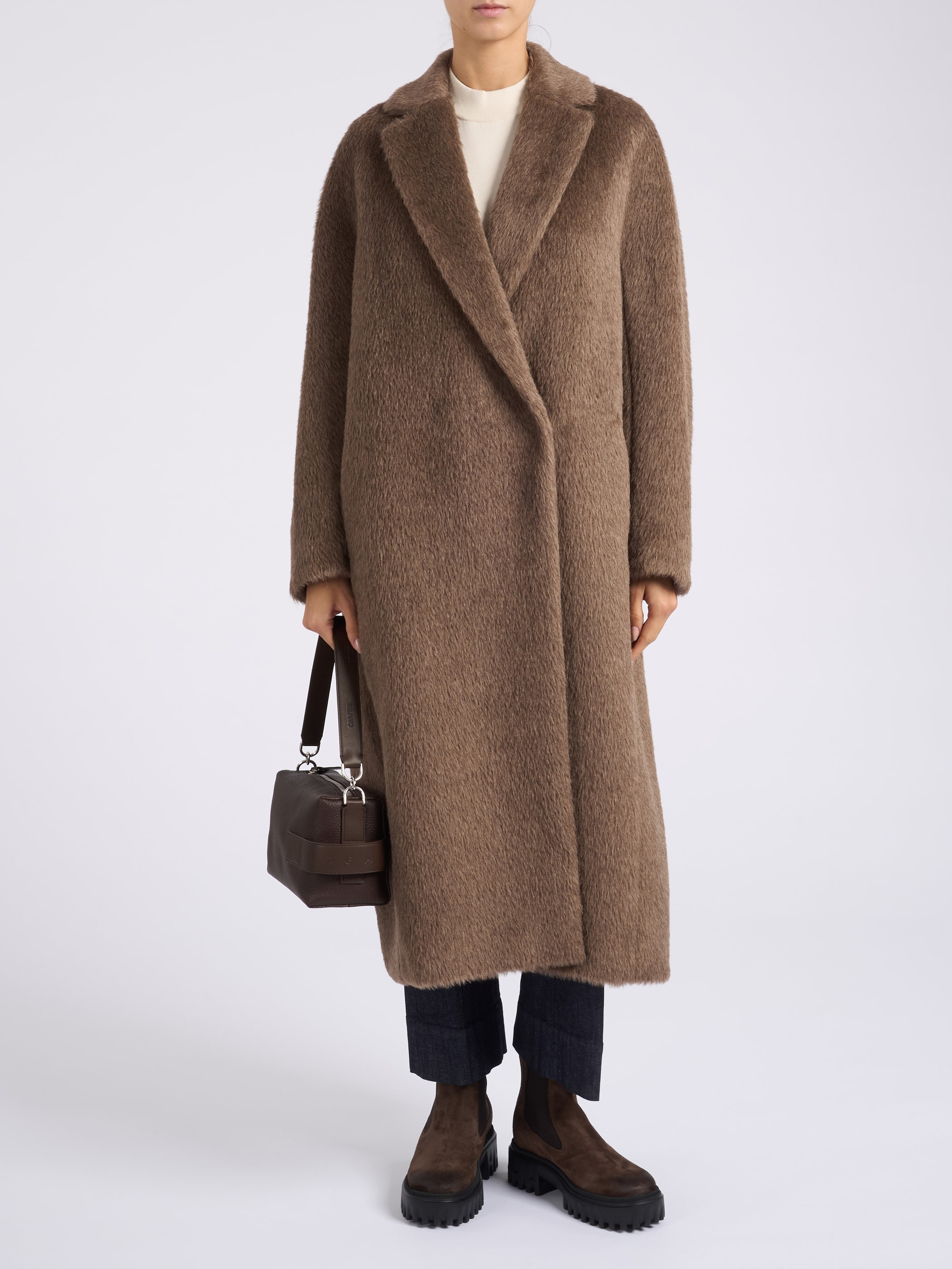 カフェモカ☆Max Mara　ロンググローヴ　ブラウン　美品！ S Max Mara Brown Wool Coat | H-Brands