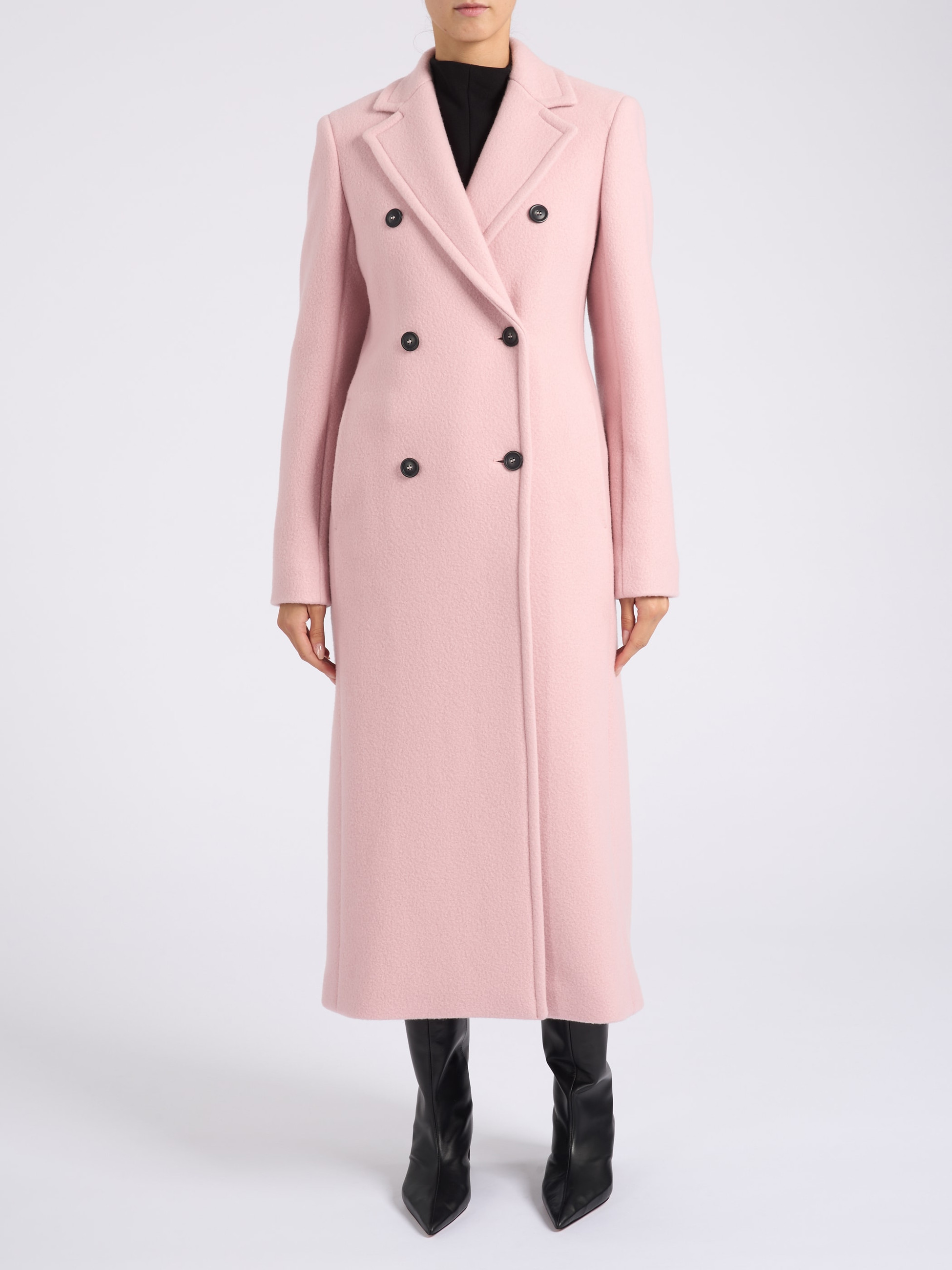 週末セール❣️SPORTMAX ピンク ロングコート Sportmax Coat in antique pink wool | H-Brands