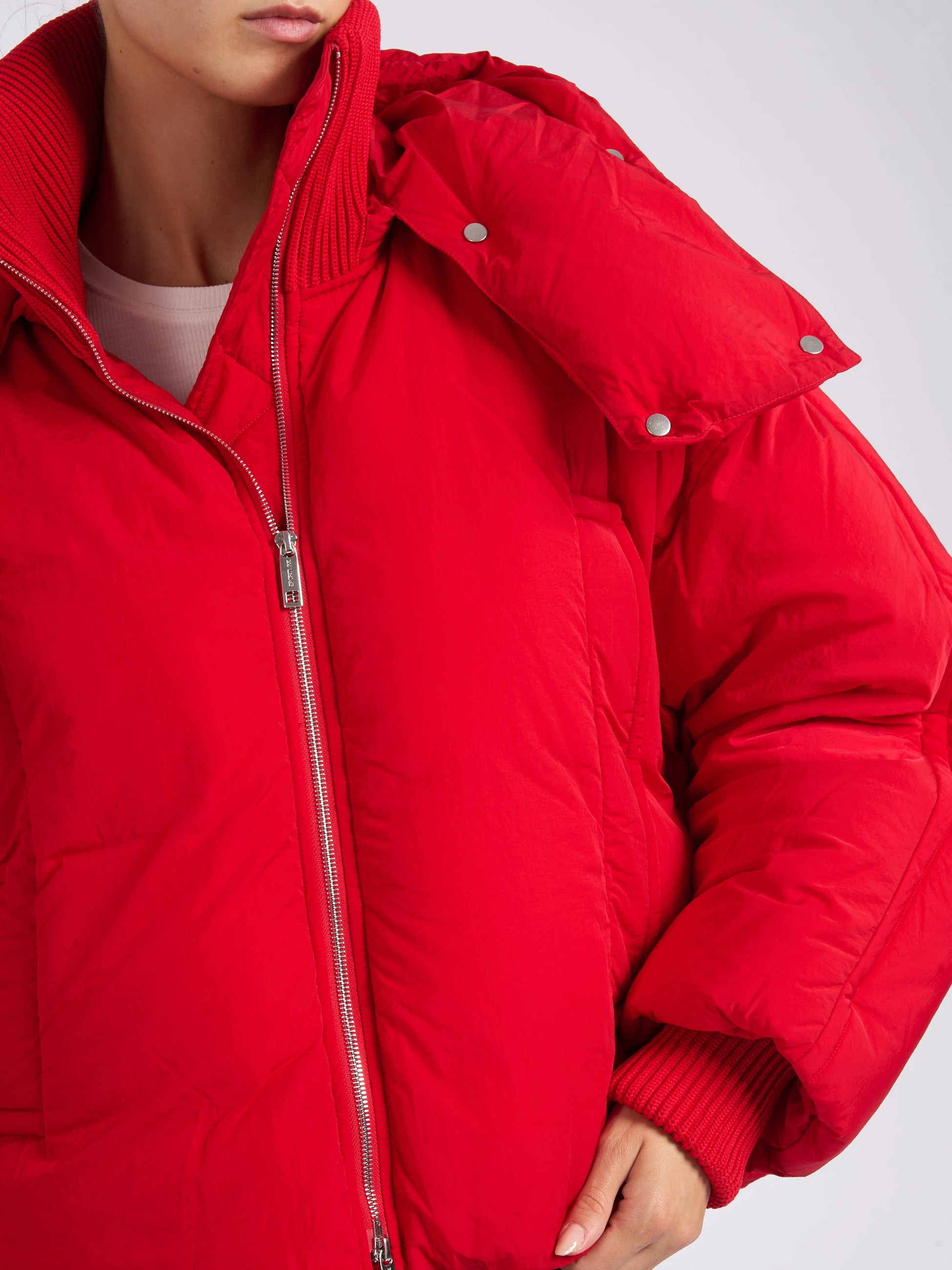 Sportmax Down jacket in Red Technical Fabric | H-Brands