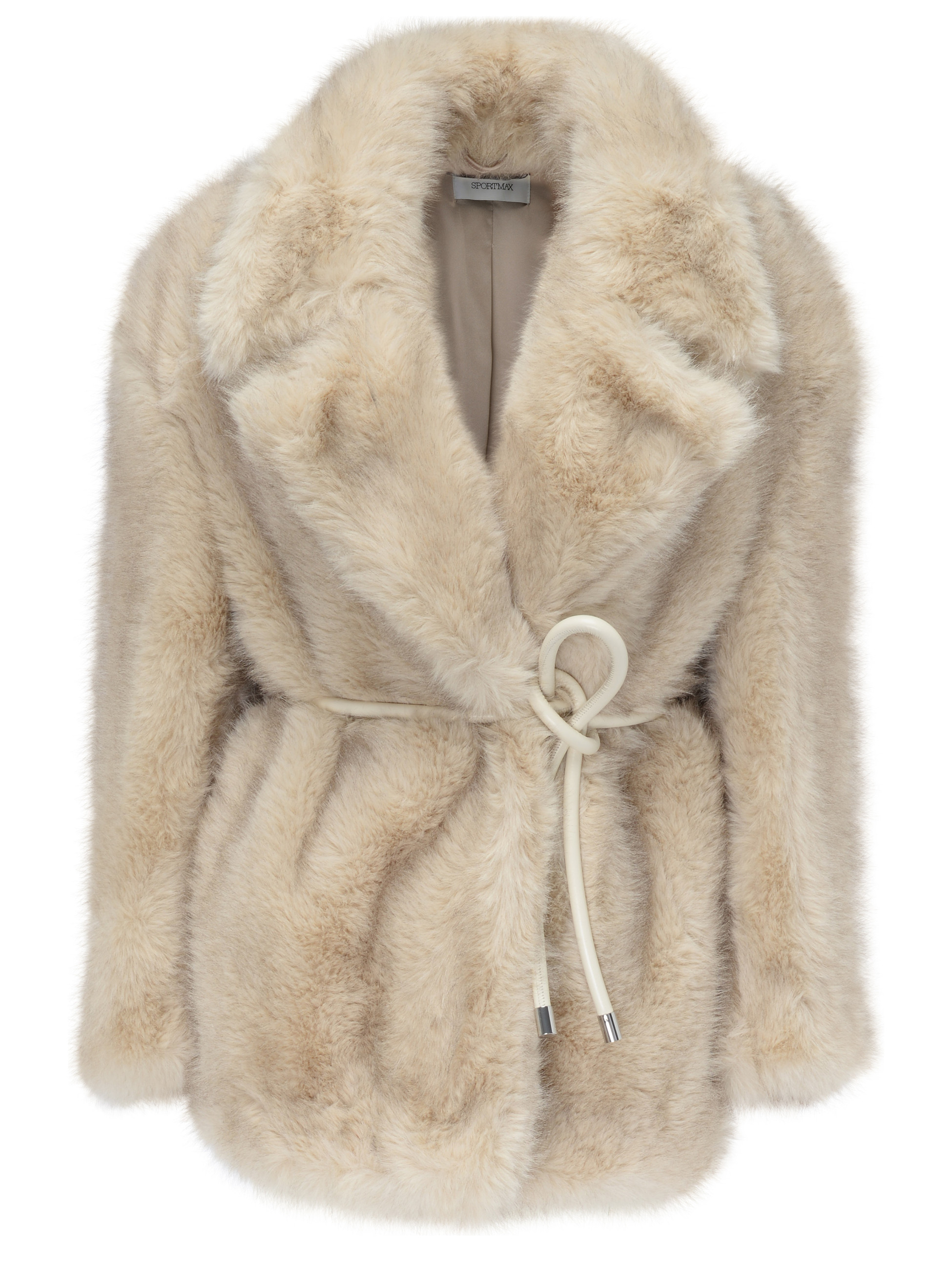 Chaqueta Sportmax Rosaria en tejido efecto peluche beige