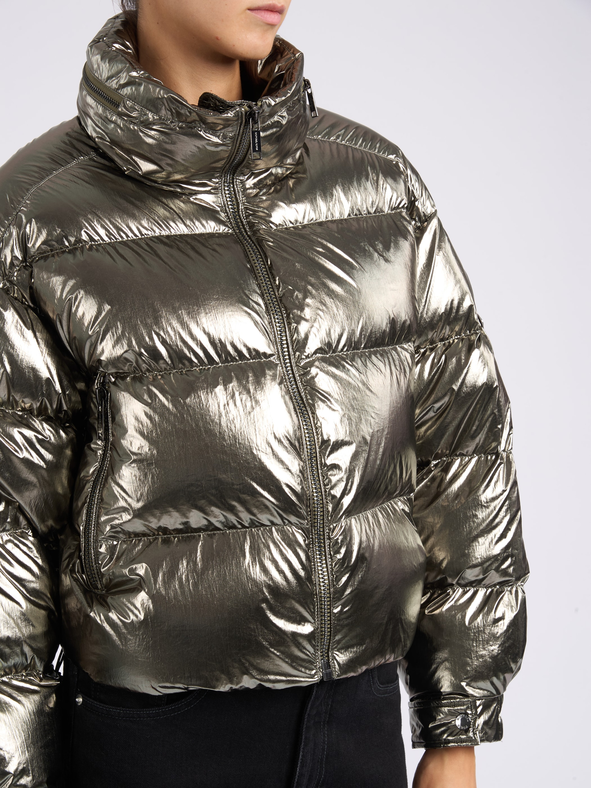 Michael Kors Down jacket with a shiny silver finish | H-Brands