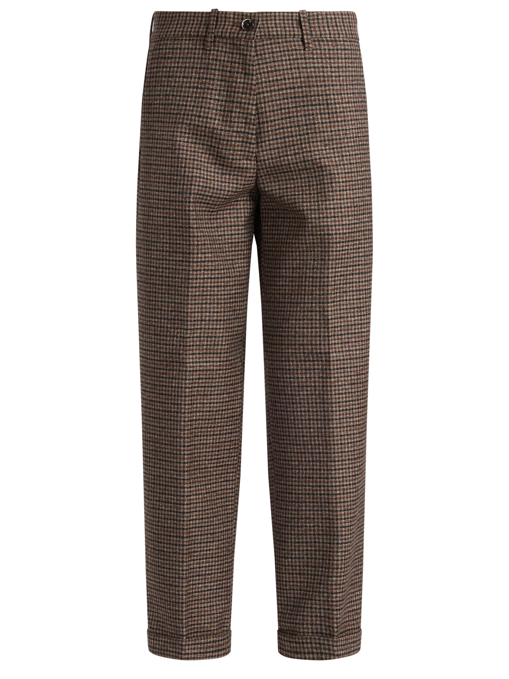 Pantalones Nine In The Morning Montana de lana marrón y negra Pantalones Nine In The Morning Montana de lana marrón y negra