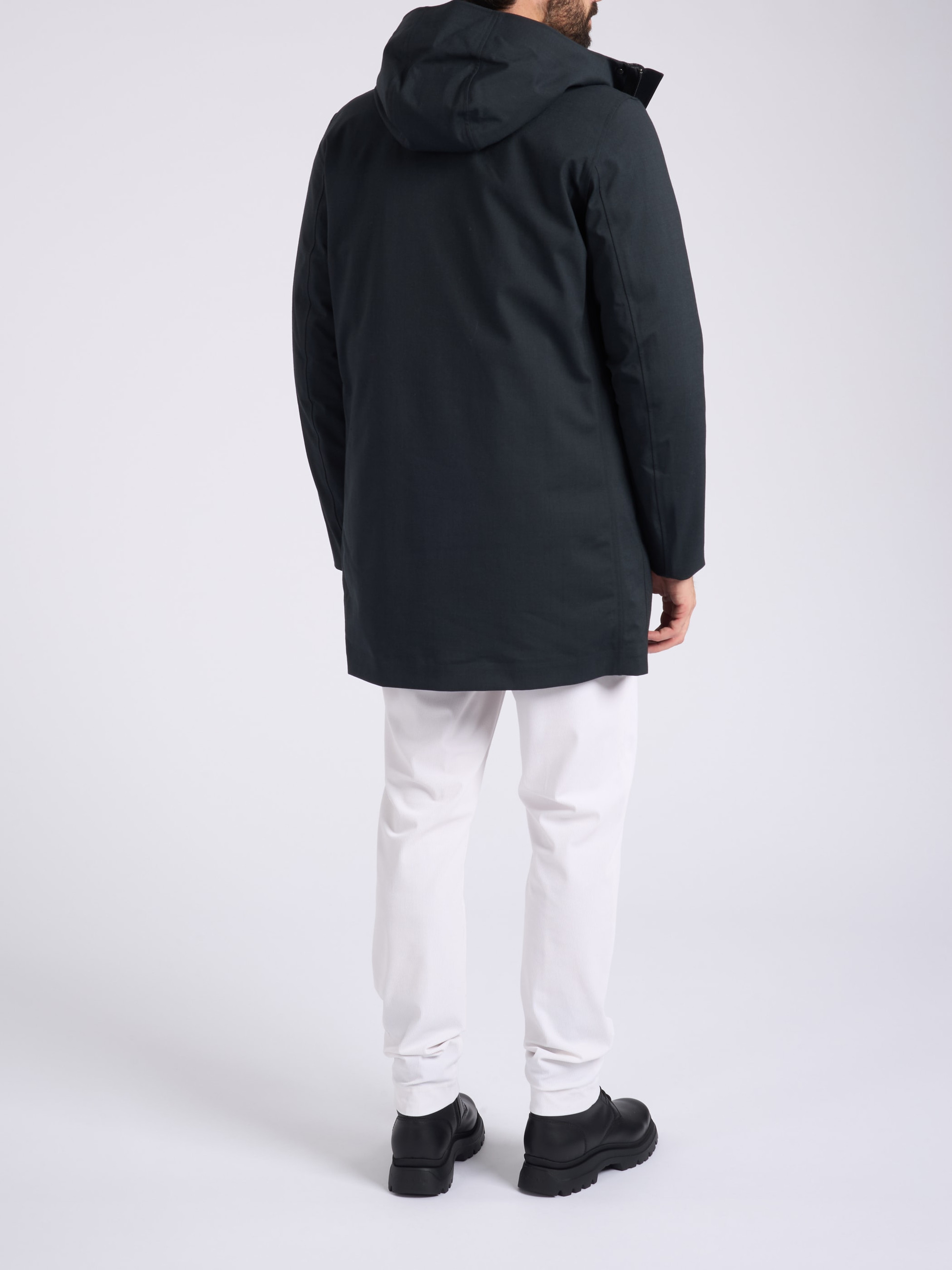 RRD Floating Eskimo Down jacket in Lead-Colored Wool | H-Brands