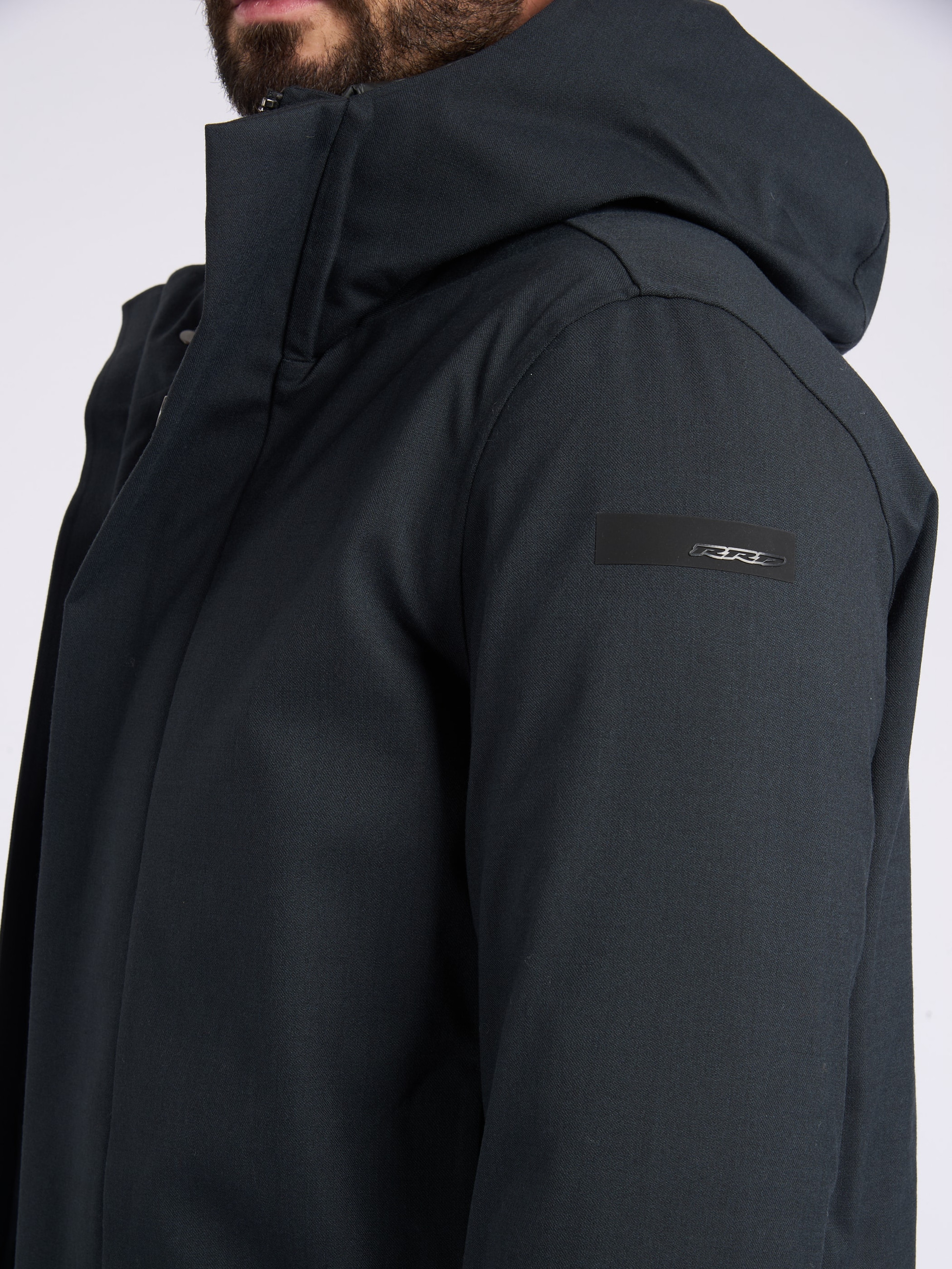 RRD Floating Eskimo Down jacket in Lead-Colored Wool | H-Brands