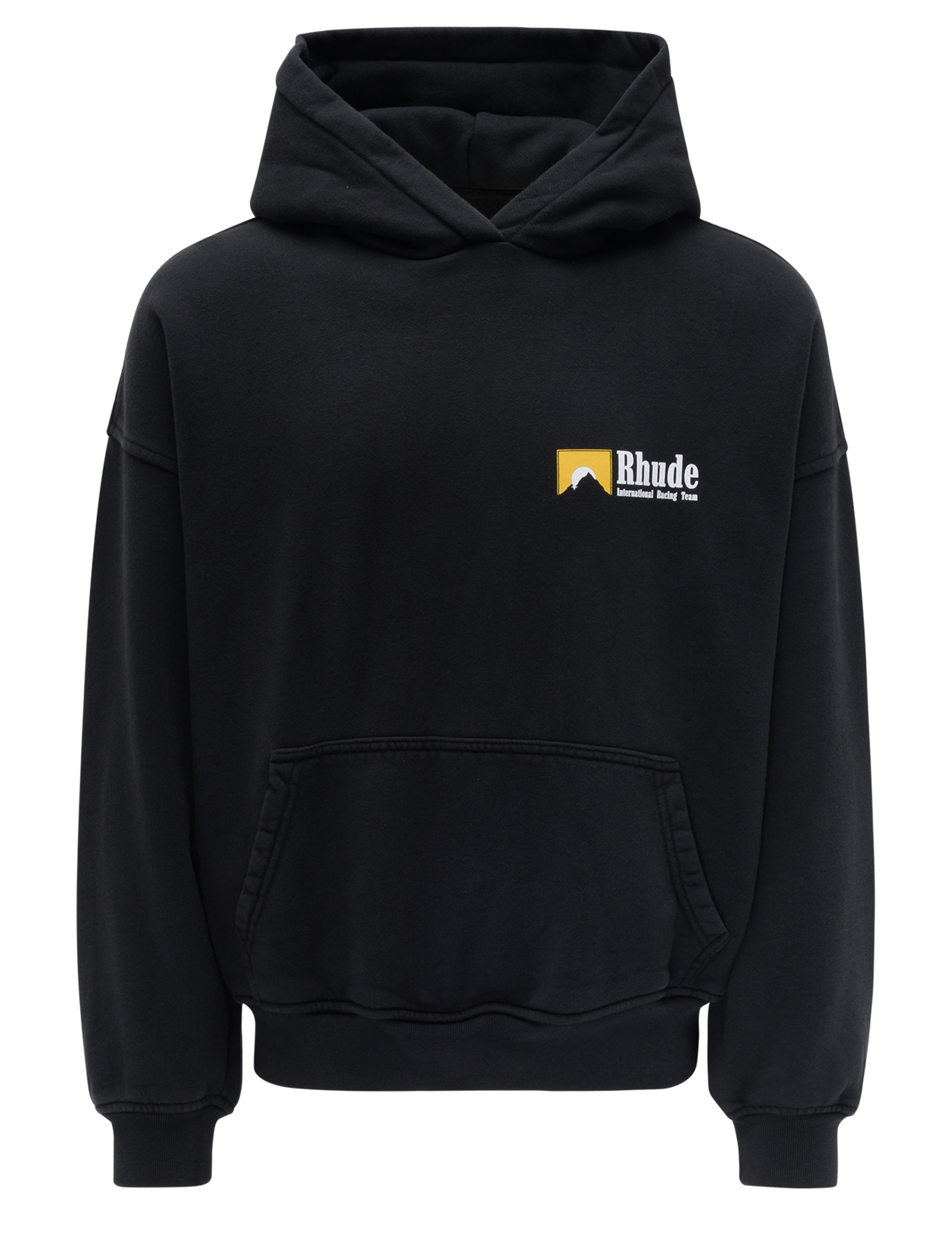 Sudadera Rhude International Racing Logo de algodón negro 