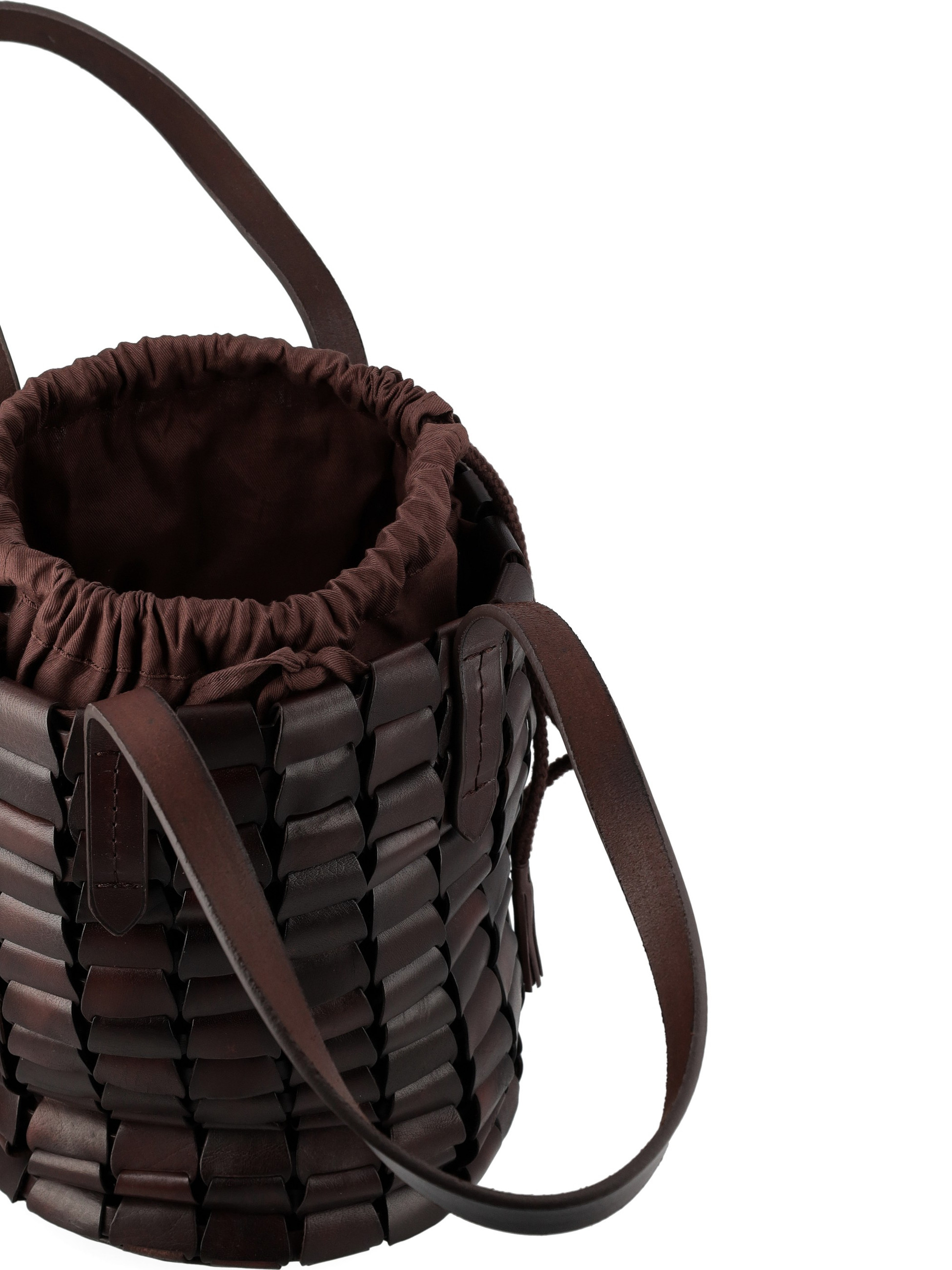 Borsa Dragon Diffusion Link Bucket in pelle marrone scuro Borsa Dragon Diffusion Link Bucket in pelle marrone scuro