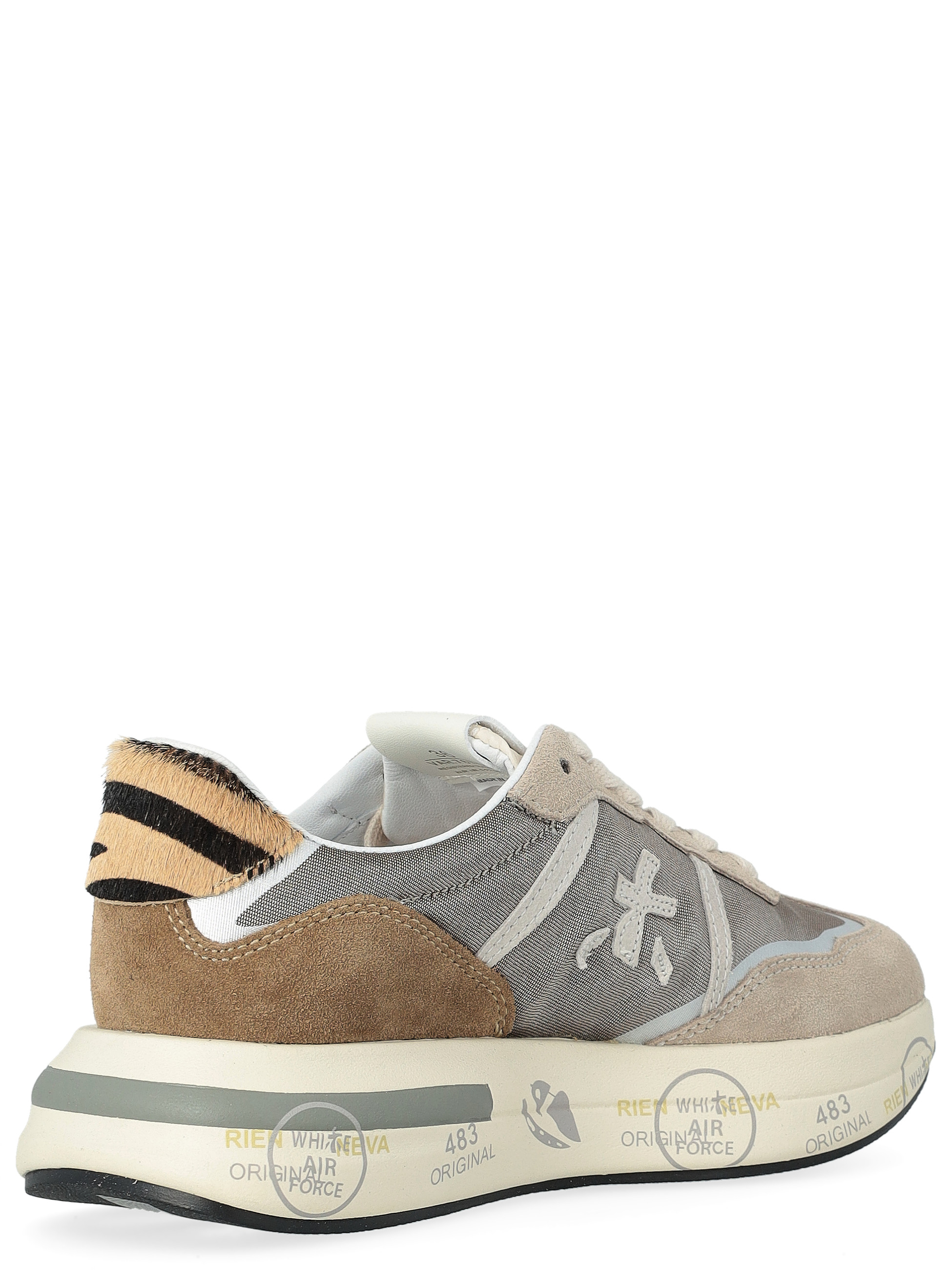 Premiata sneakers in gray and beige fabric and suede | H-Brands