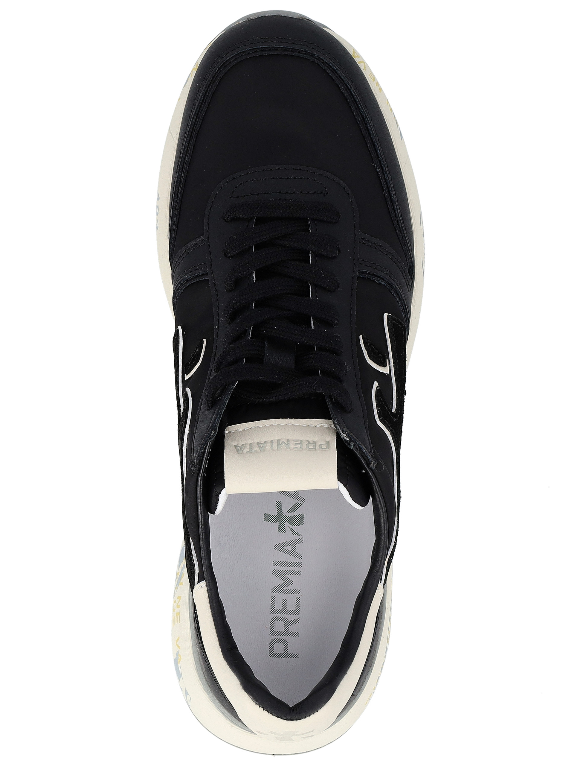 Premiata sneakers in black fabric and leather | H-Brand
