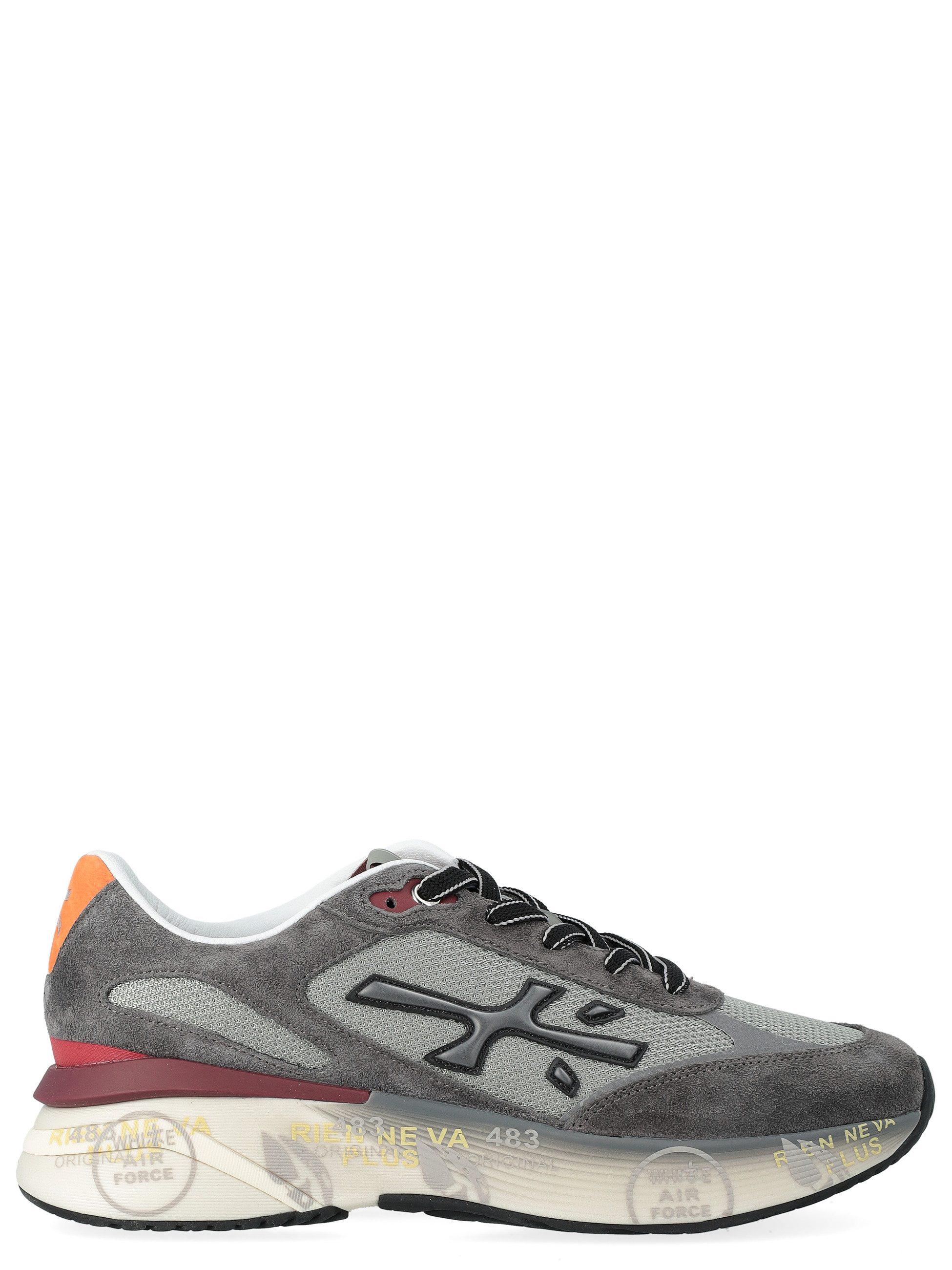 Premiata sneakers in technical fabric and gray suede | H-Brands