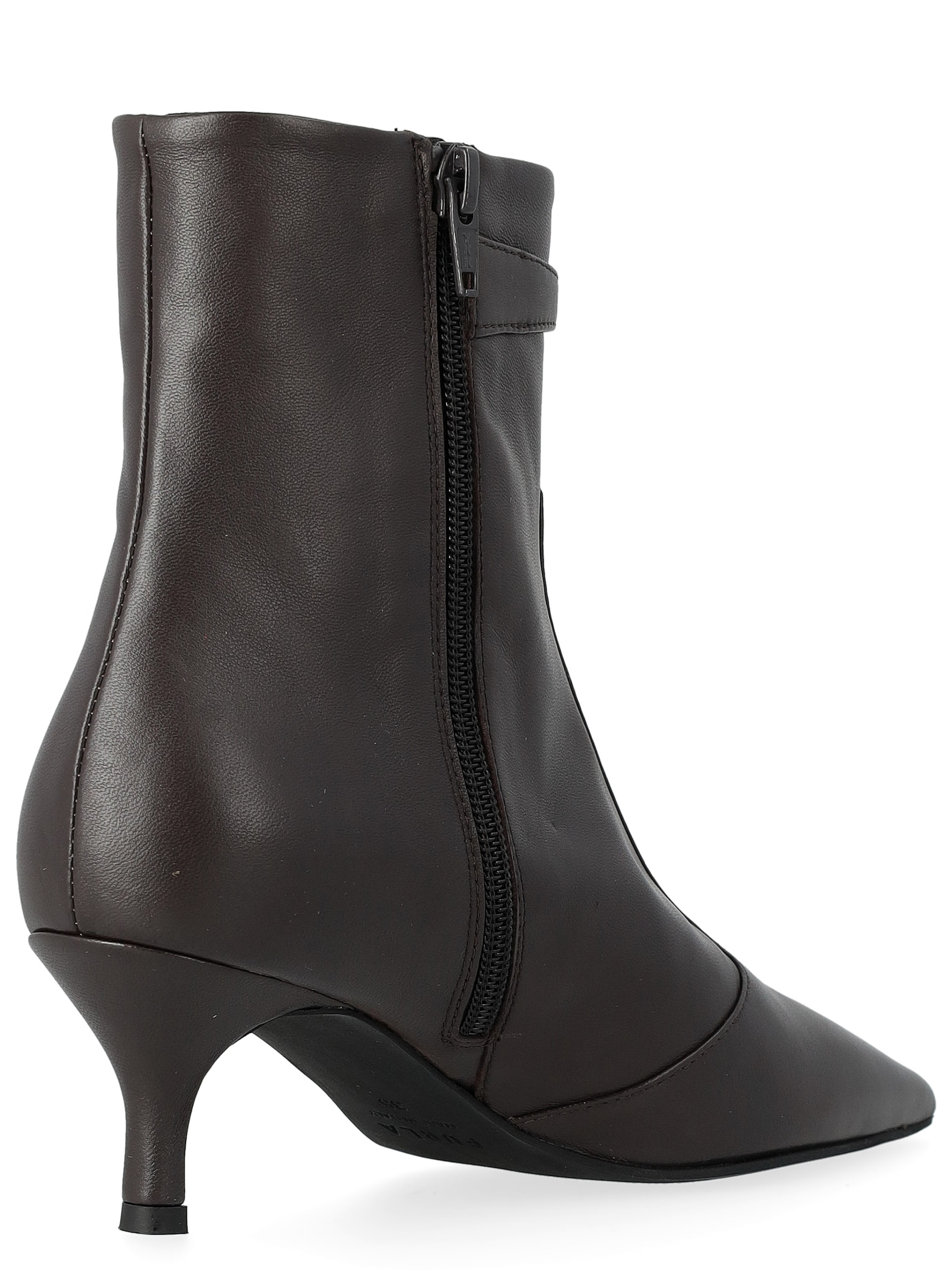Furla Brown Leather Ankle Boots | H-Brands