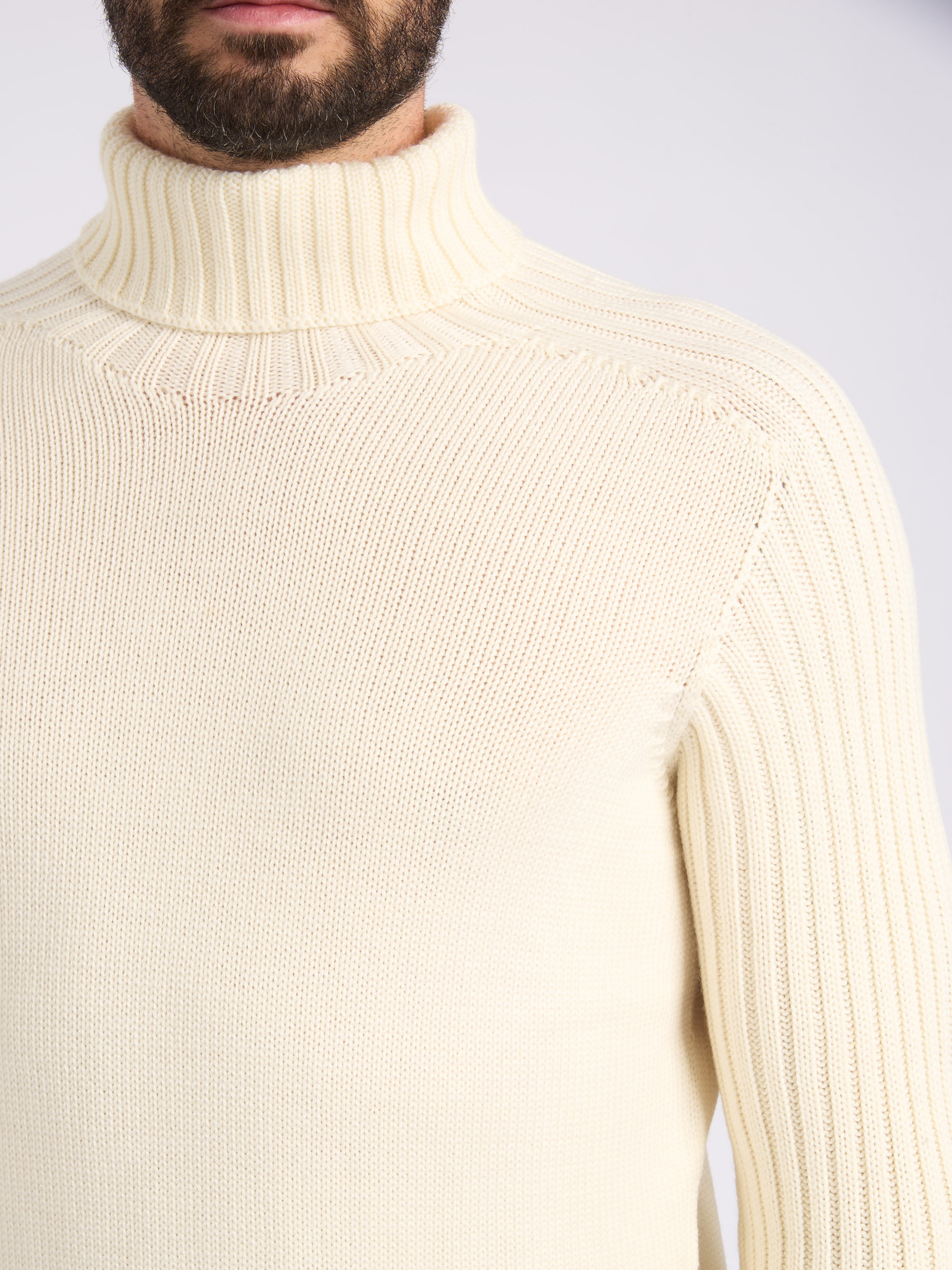 Gran Sasso White Gran Sasso Turtleneck Sweater | H-Brands