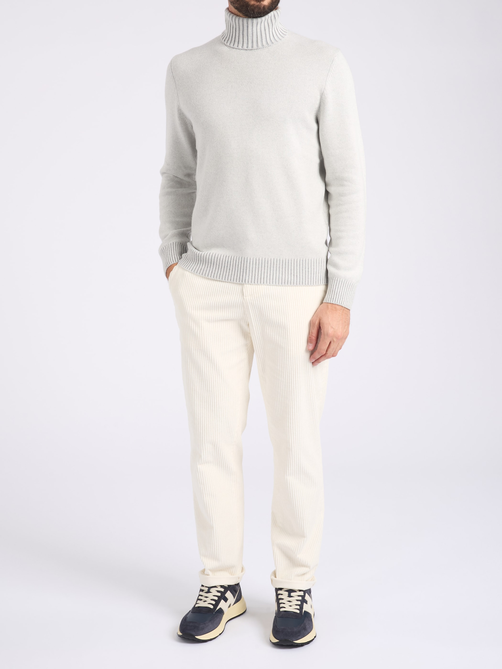 Gran Sasso gray Gran Sasso turtleneck sweater | H-Brands