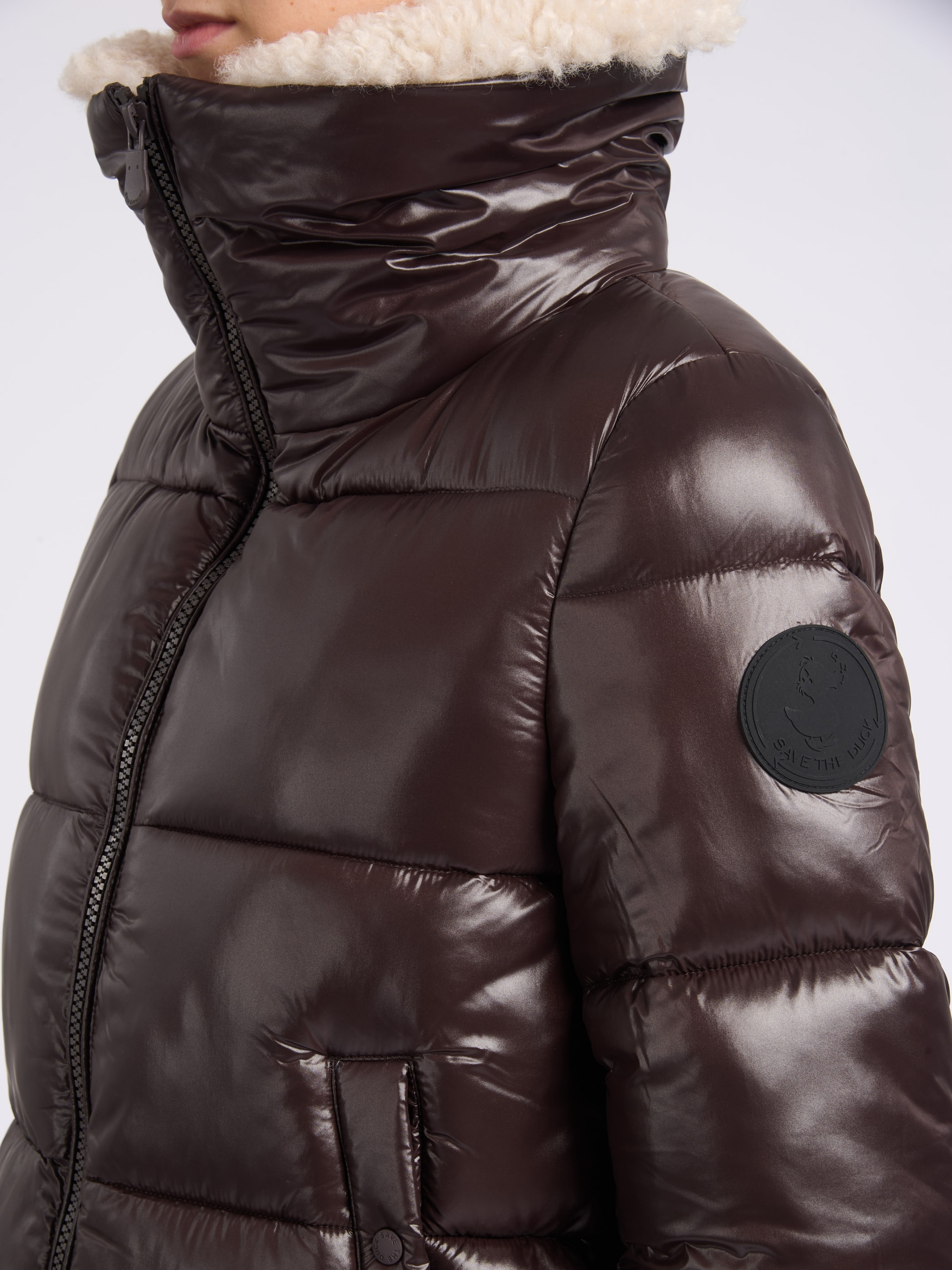 Save The Duck Down jacket in Brown Nylon | H-Brands