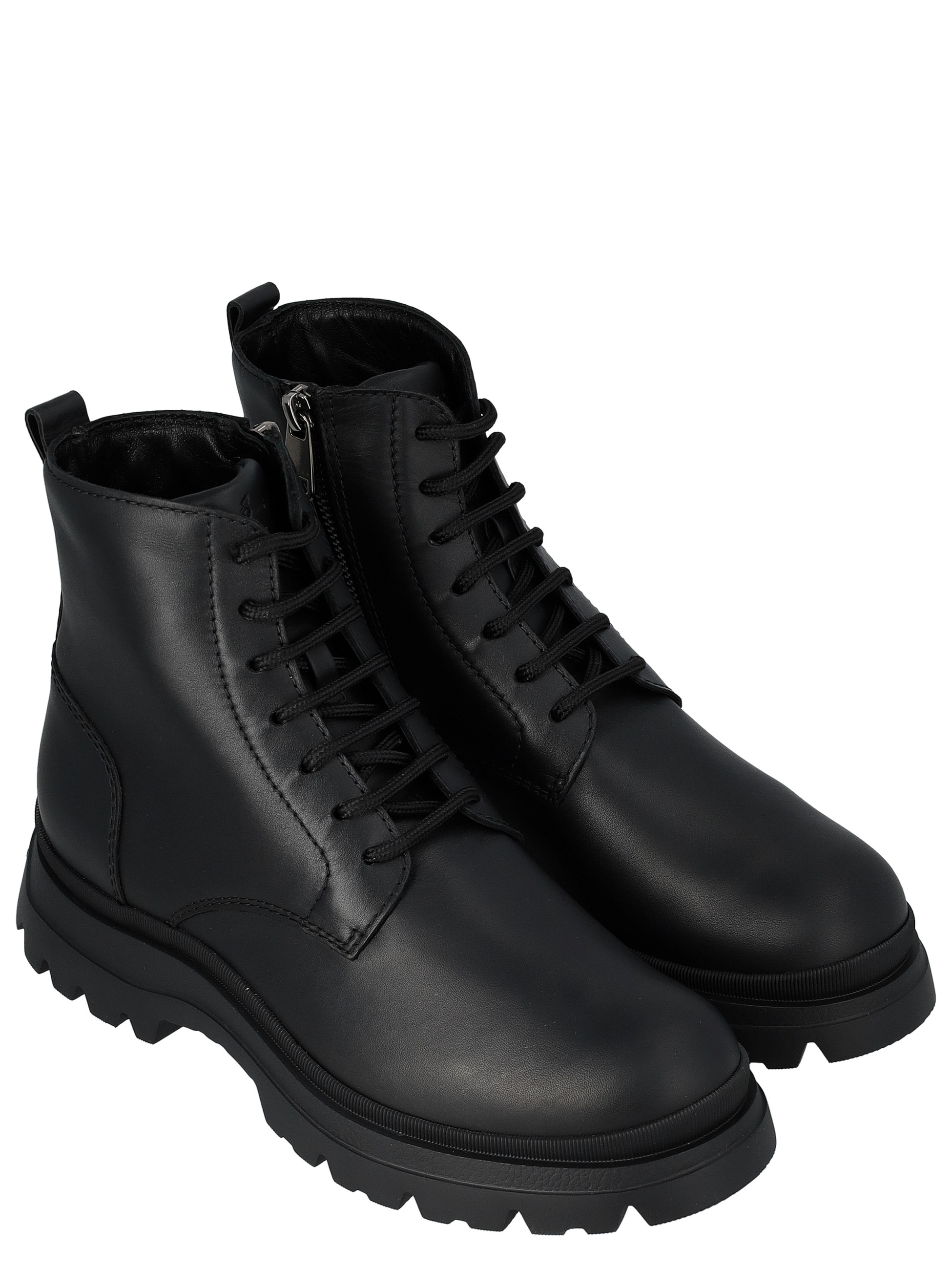 Hogan Black Leather Ankle Boots | H-Brands